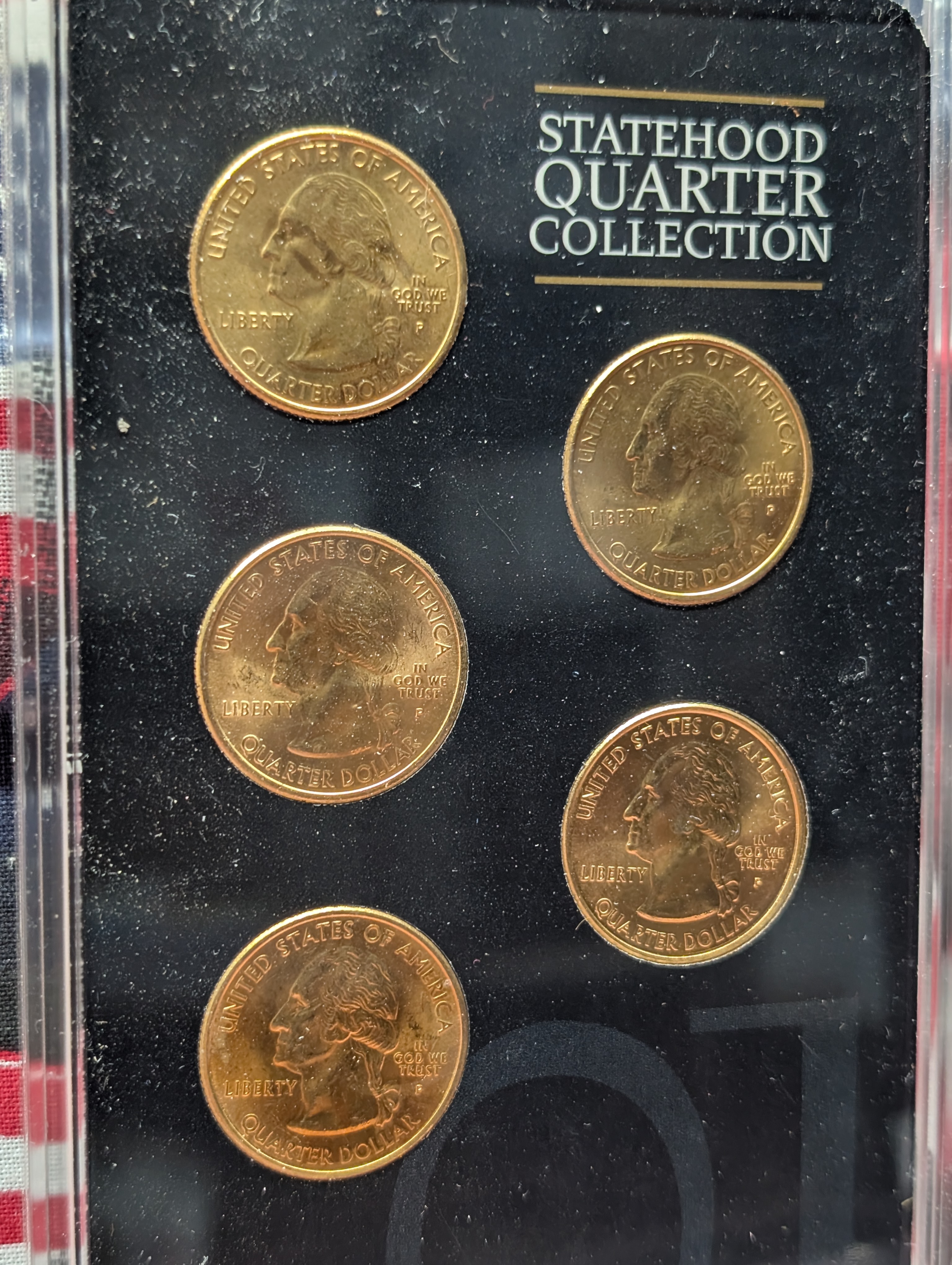 2001-P Statehood Quarter Gold Edition Collection Set & 2007-D Thomas Jefferson Presidential Dollar NGC Brilliant Uncirculated