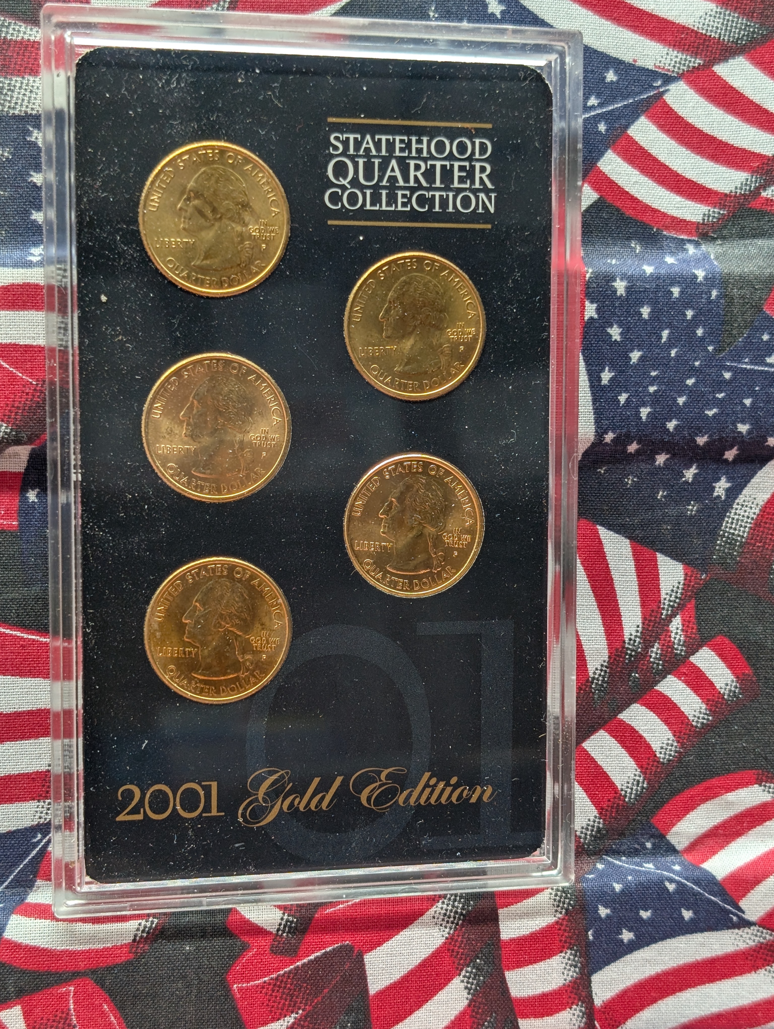 2001-P Statehood Quarter Gold Edition Collection Set & 2007-D Thomas Jefferson Presidential Dollar NGC Brilliant Uncirculated