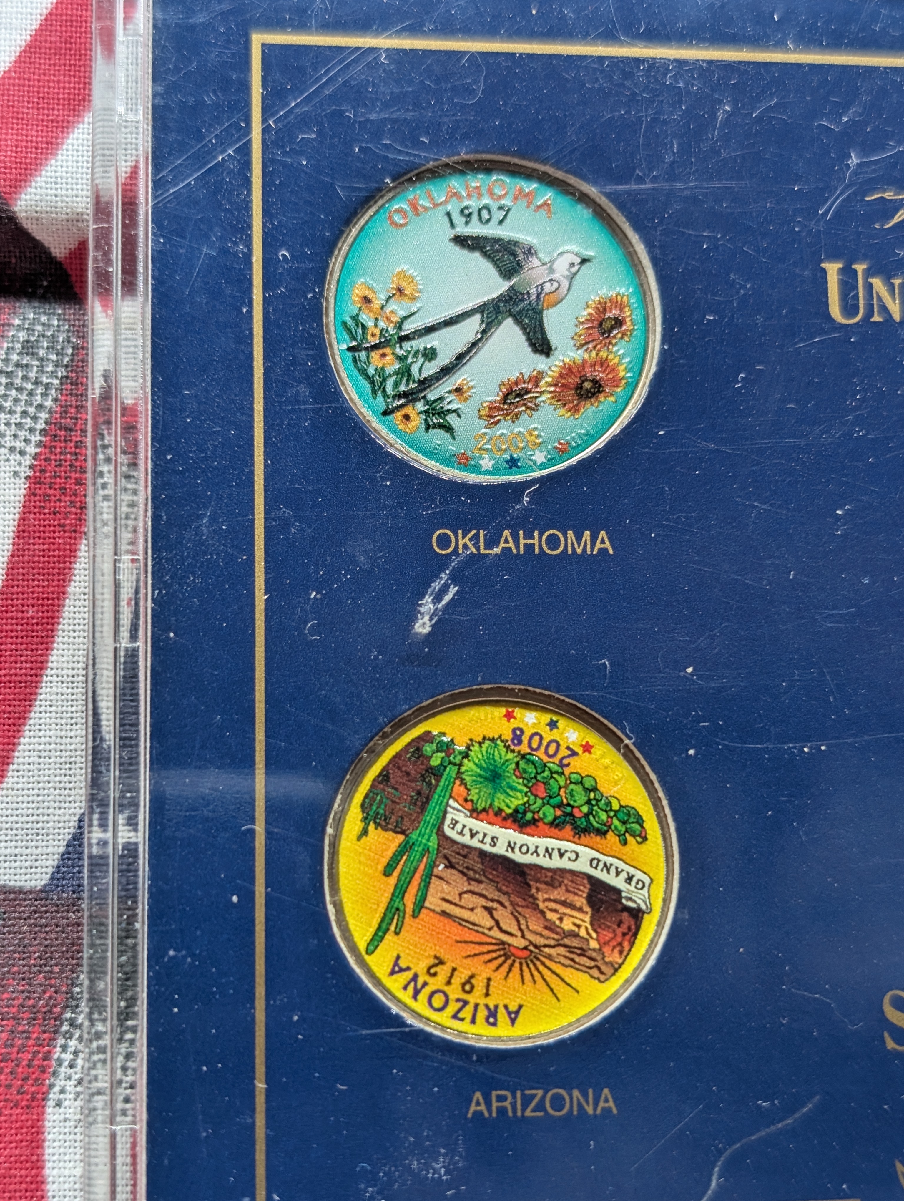 2008-D State Quarter Exclusive Colorized Collection - Includes Oklahoma, Arizona, Hawaii, Alaska, & New Mexico