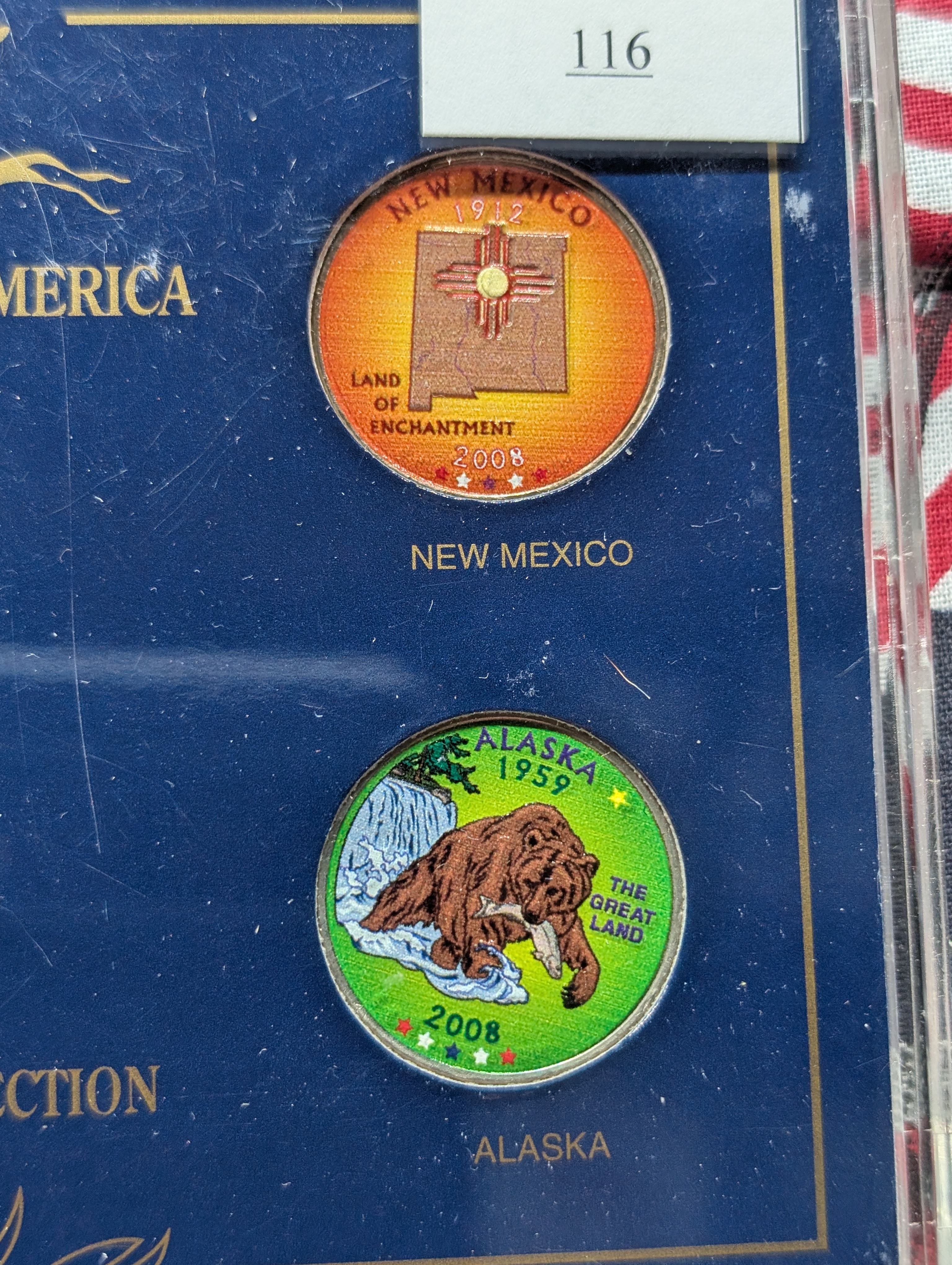 2008-D State Quarter Exclusive Colorized Collection - Includes Oklahoma, Arizona, Hawaii, Alaska, & New Mexico