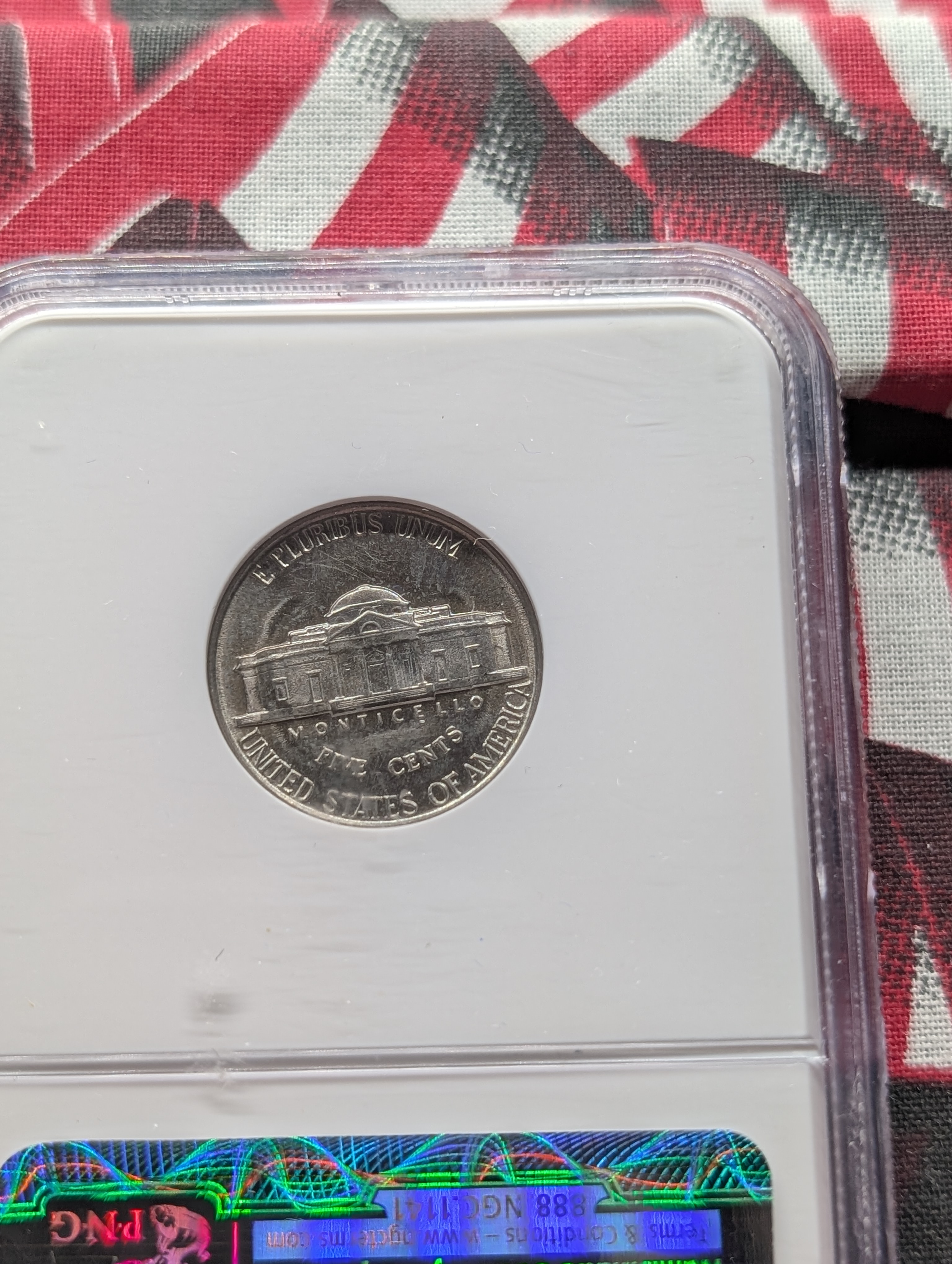 1939-P Rev of 40 Jefferson Nickel NGC AU 58