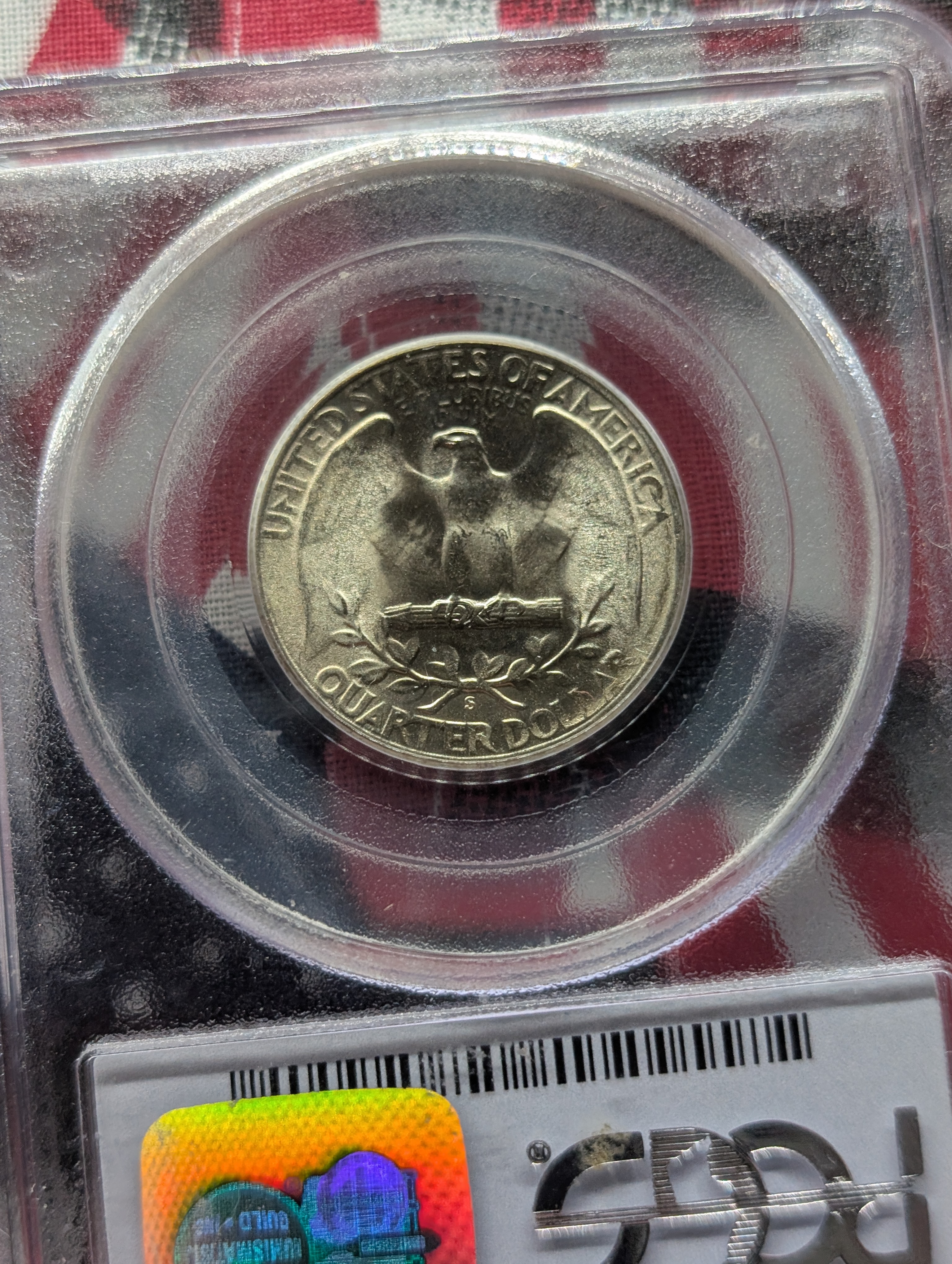 1946-S Washington 90% Silver Quarter PCGS MS65