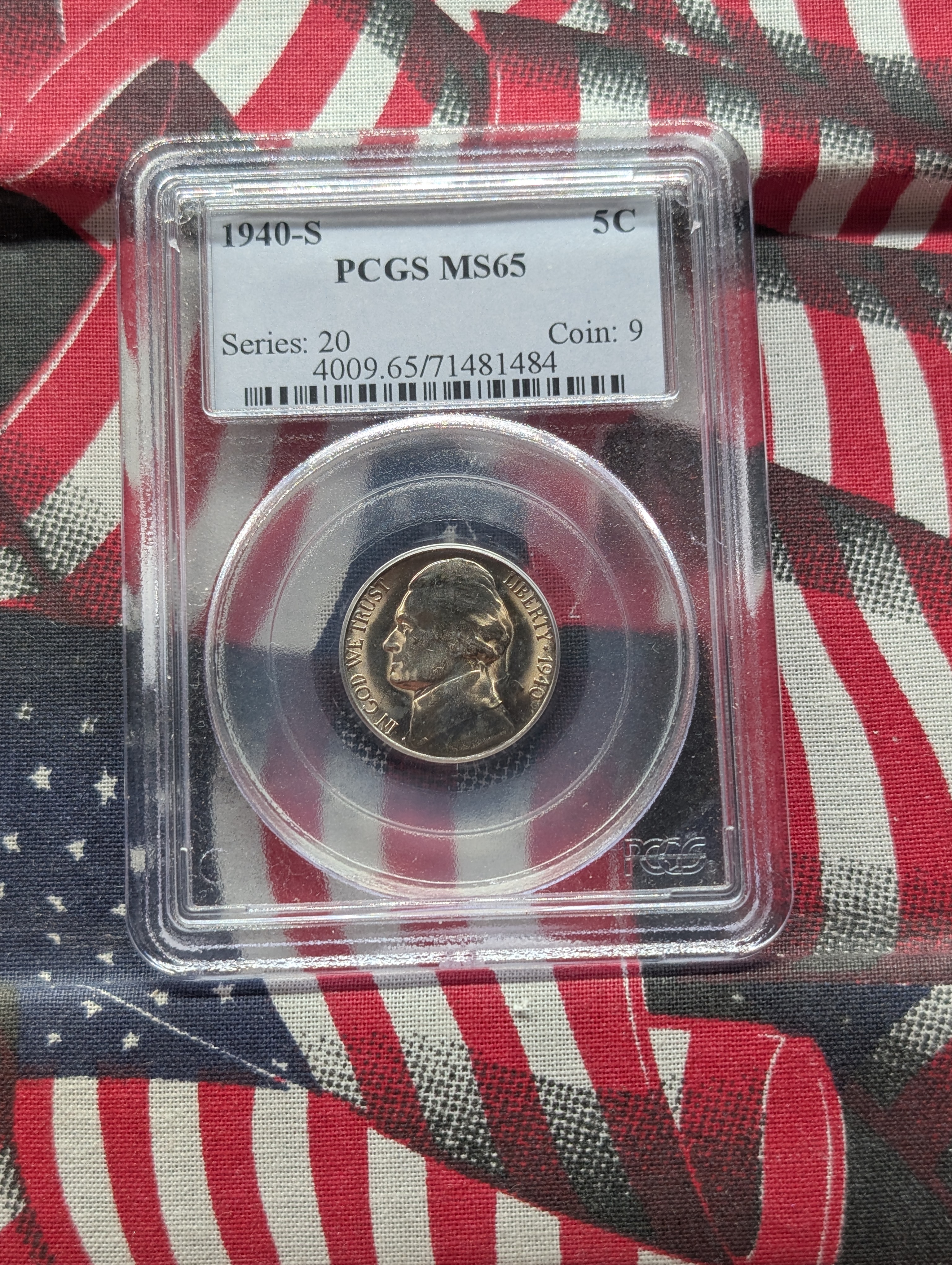 1940-S Jefferson Nickel PCGS MS65