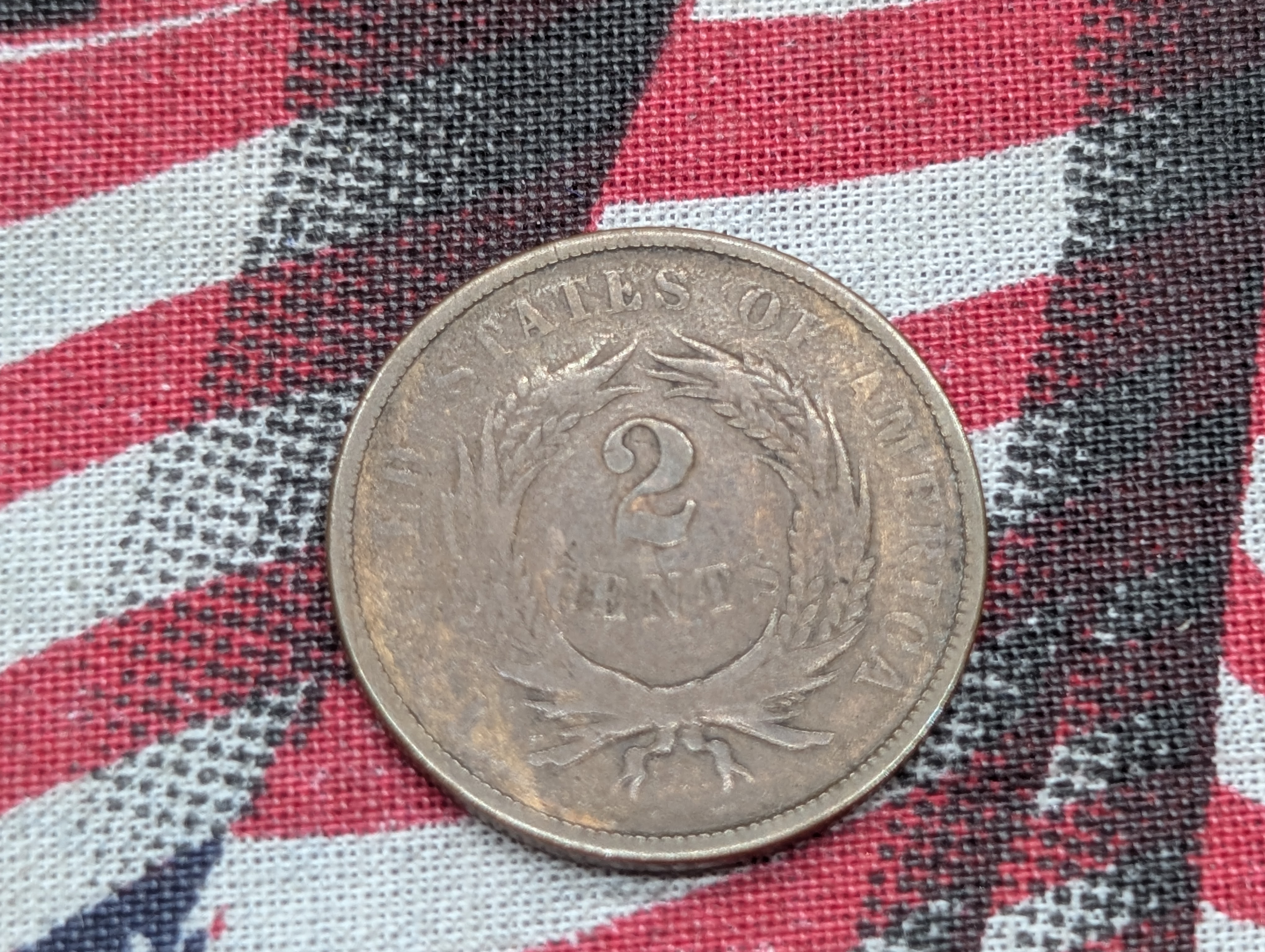 1868 Shield 2 Cent Piece