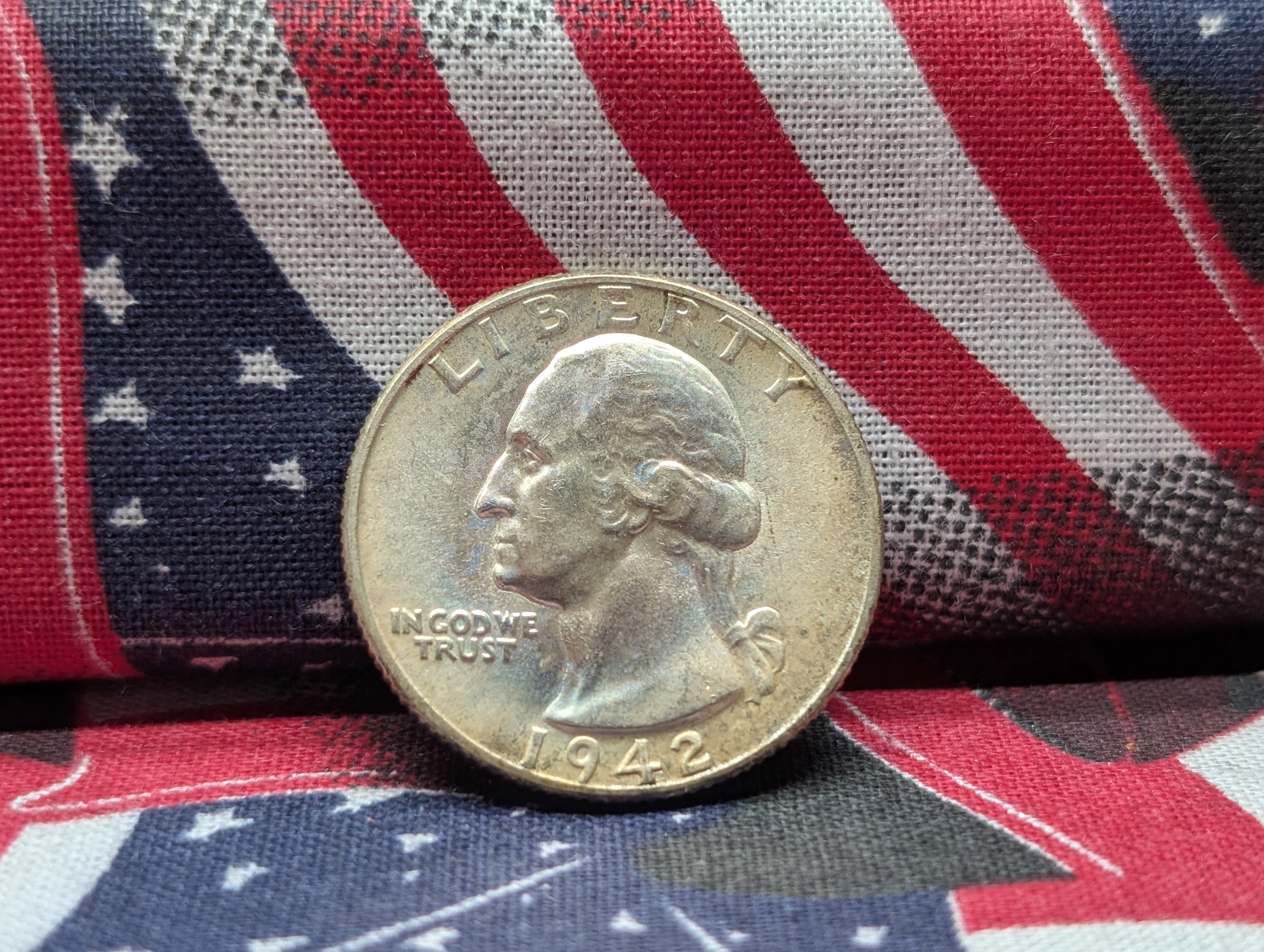 1942-P 90% Silver Washington Quarter
