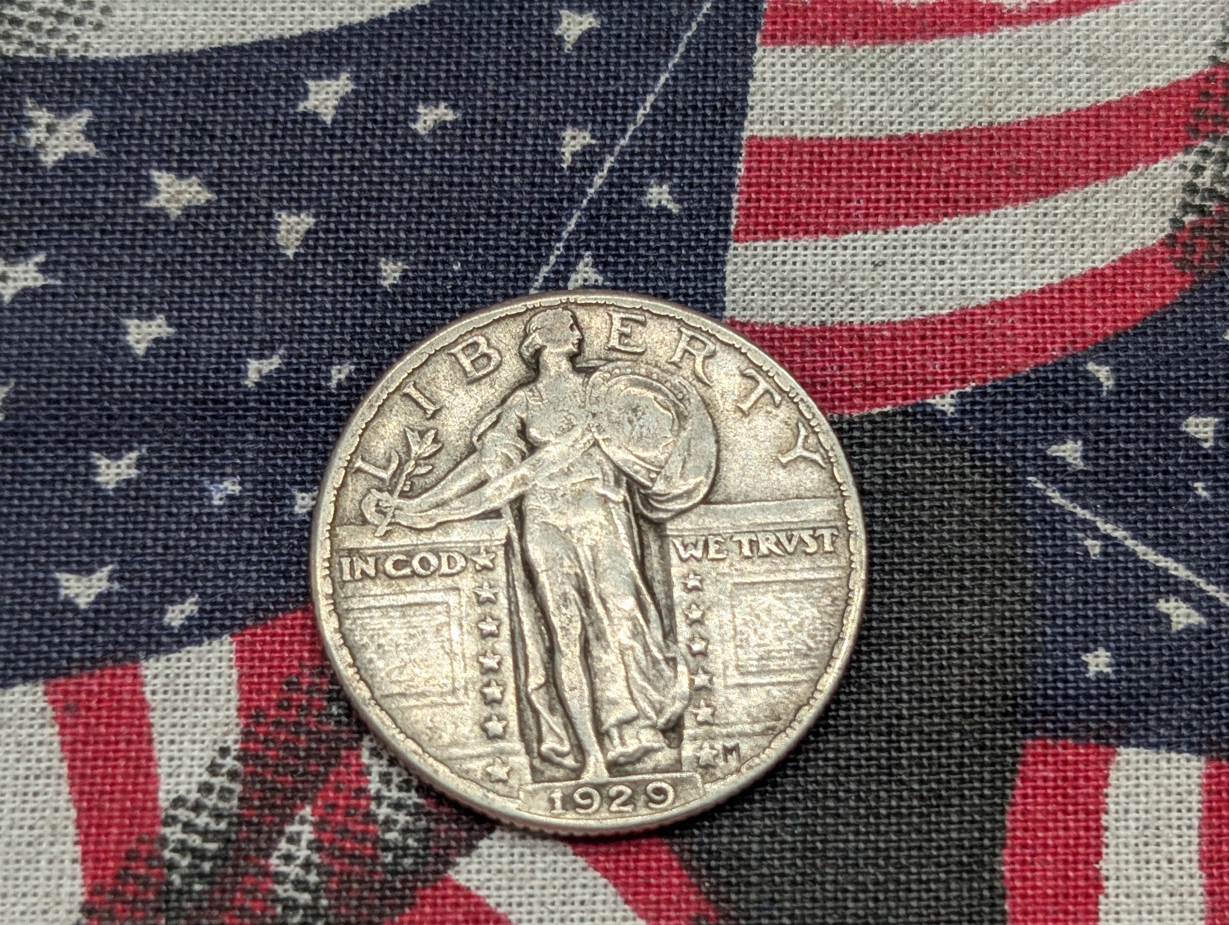 1929-P Standing Liberty 90% Silver Quarter