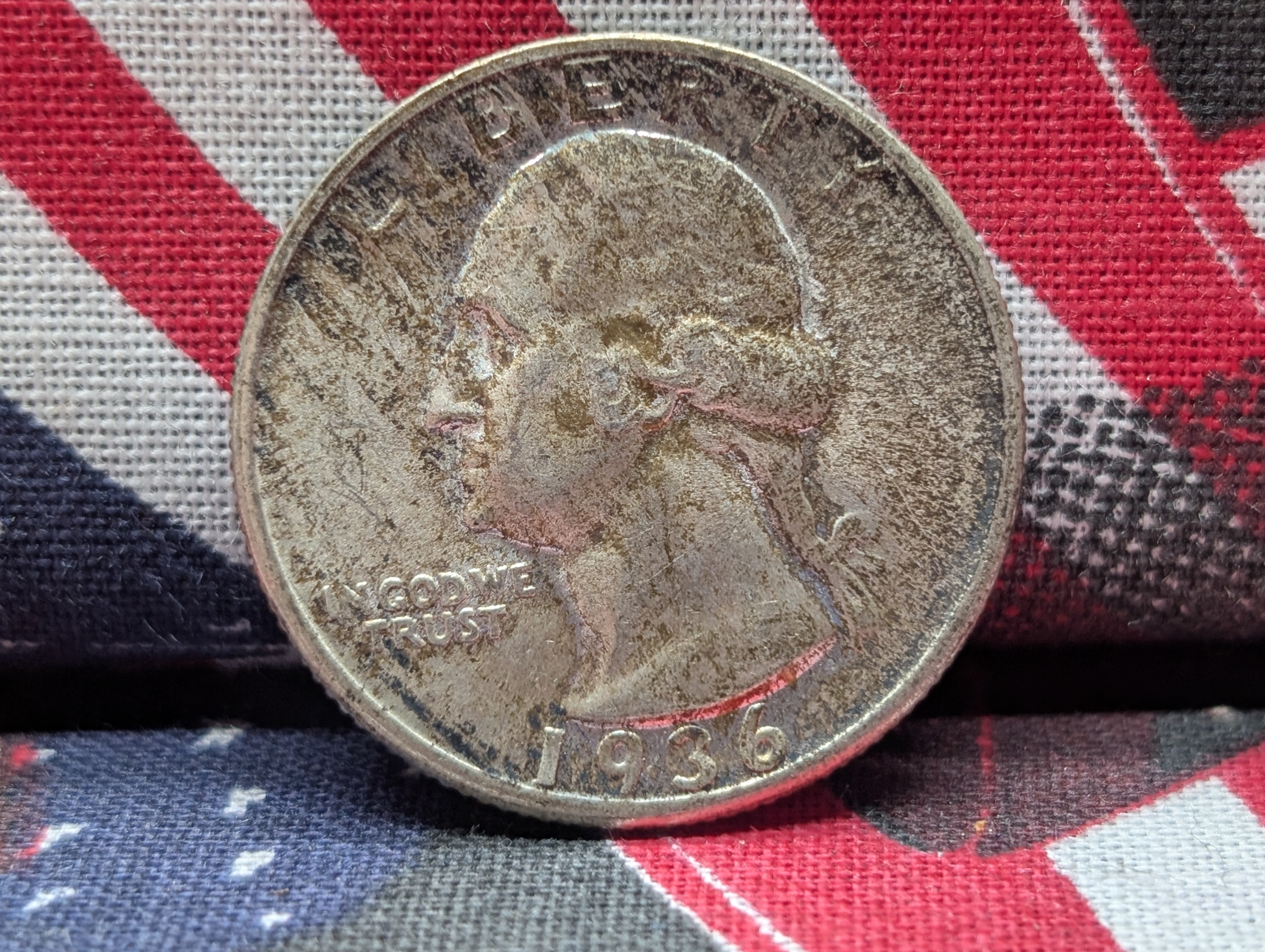 1936-P Washington 90% Silver Quarter