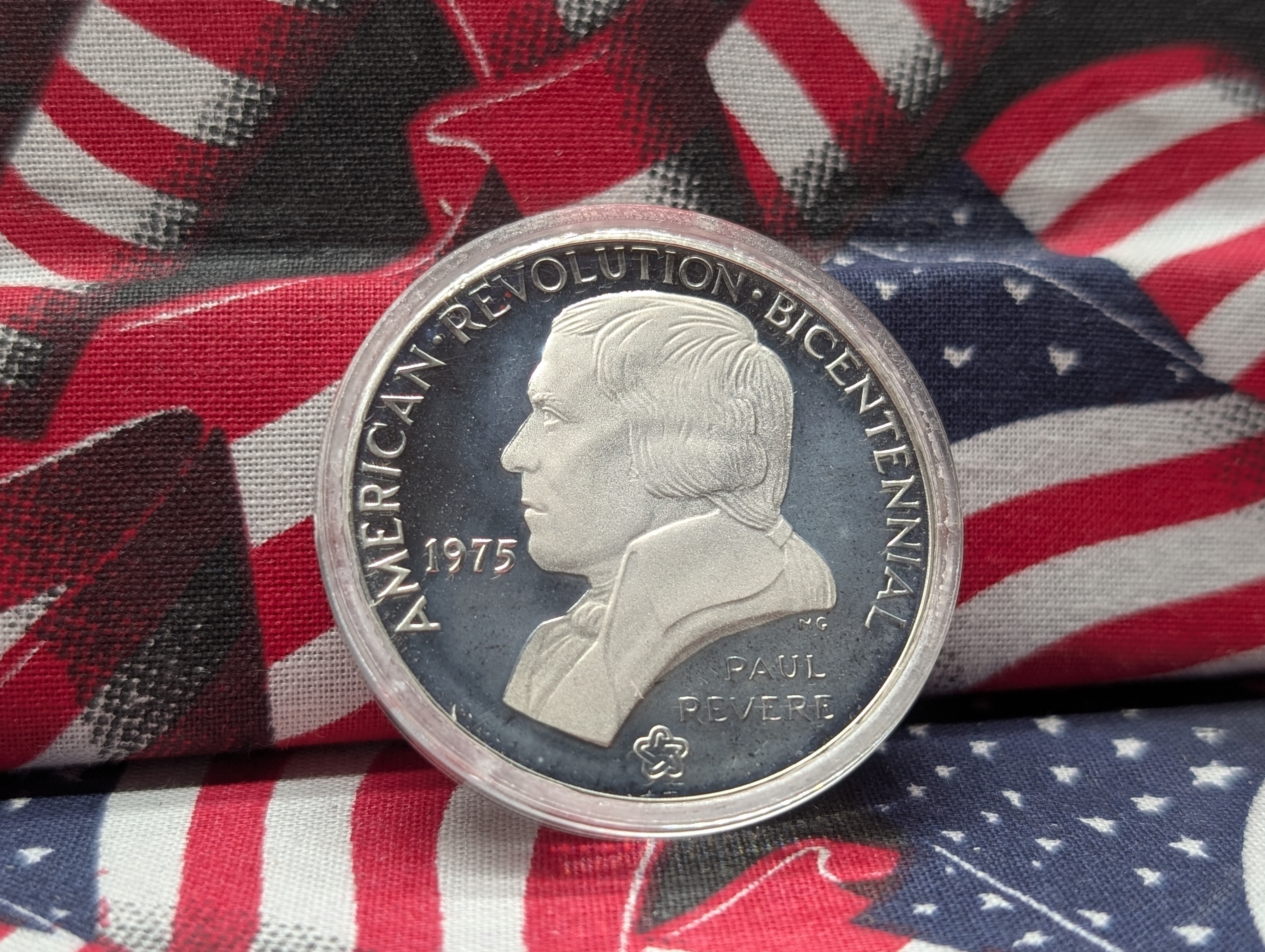 Sterling Miniature United States Currency, Gold Plated Copper Buffalo Coin - Plus 3 Other Coins/Medals