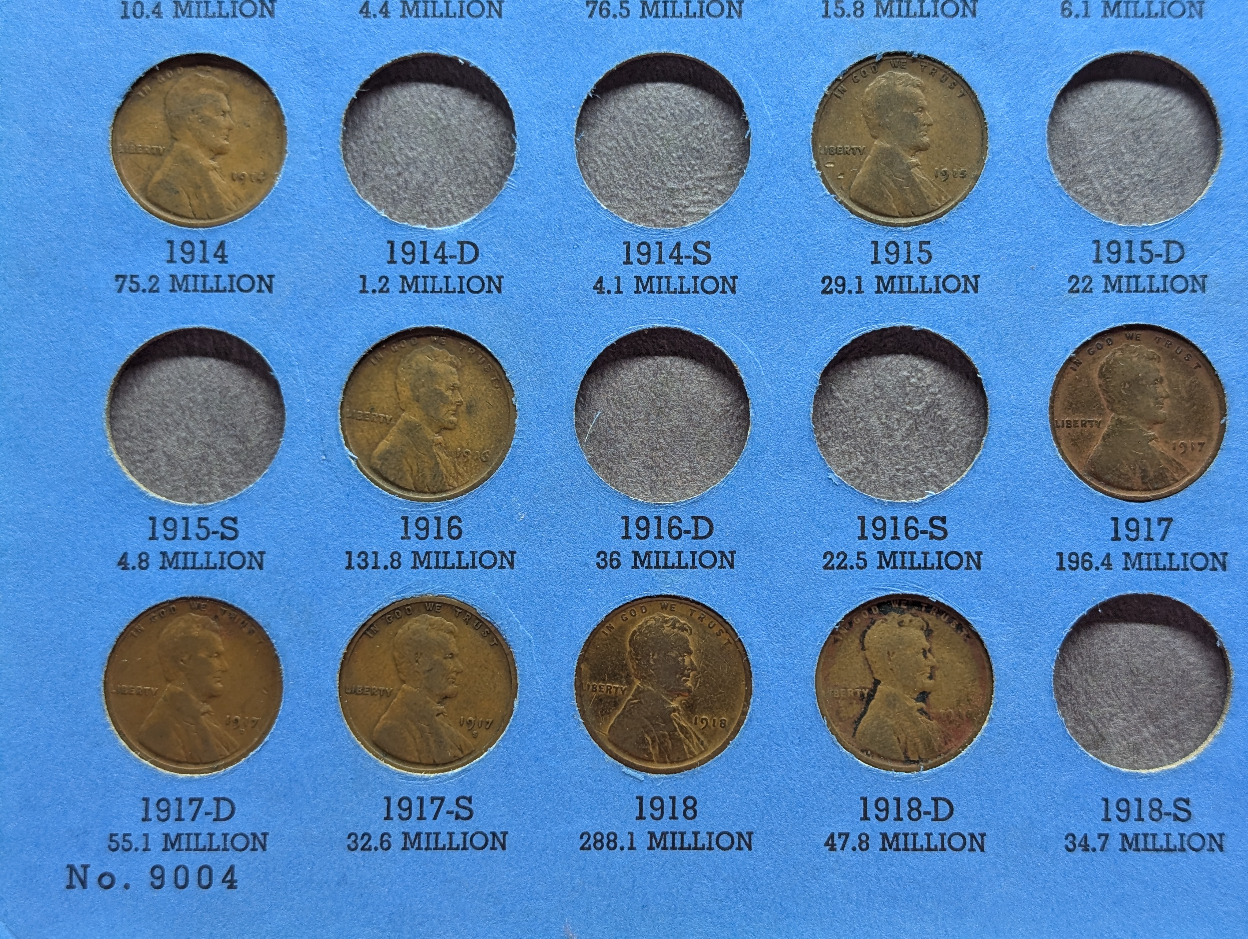 Partial Lincoln Head Wheat Cent Book Collection 1909-1940, 51 Coins