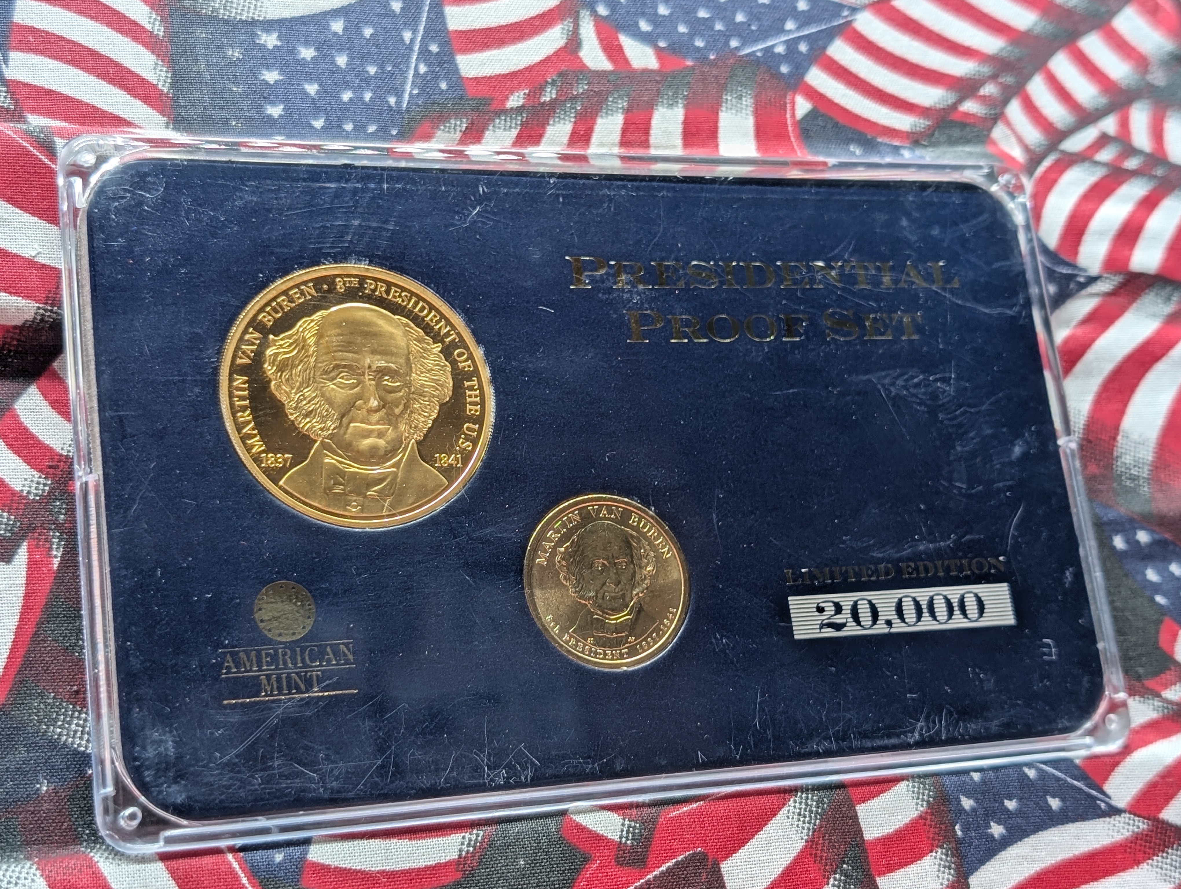 Martin Van Buren Presidential Proof Coin/Medal Set Limited Edition & 1987 United States Coin Set