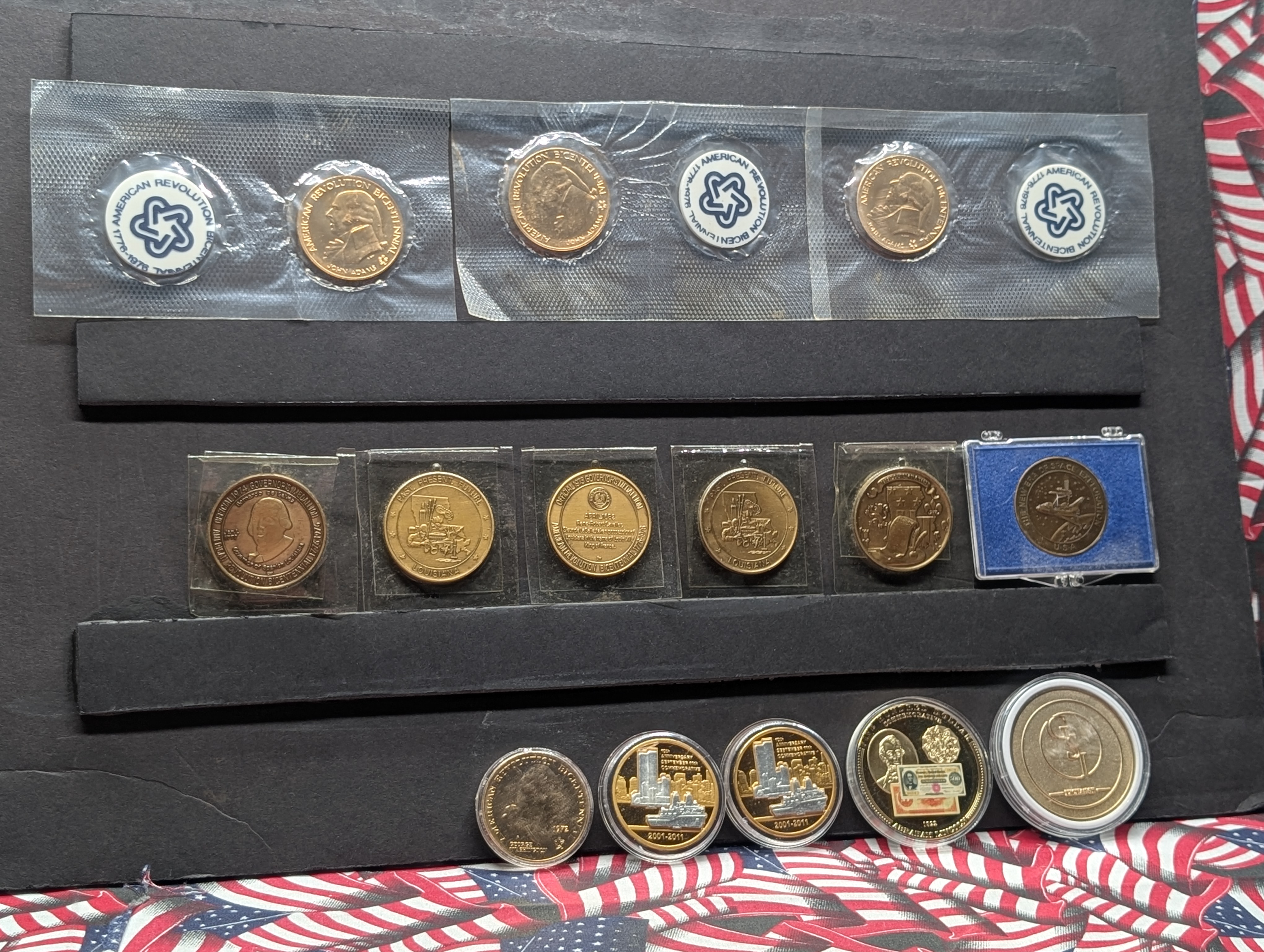 (14) Assorted Tokens & Medals Various Sizes
