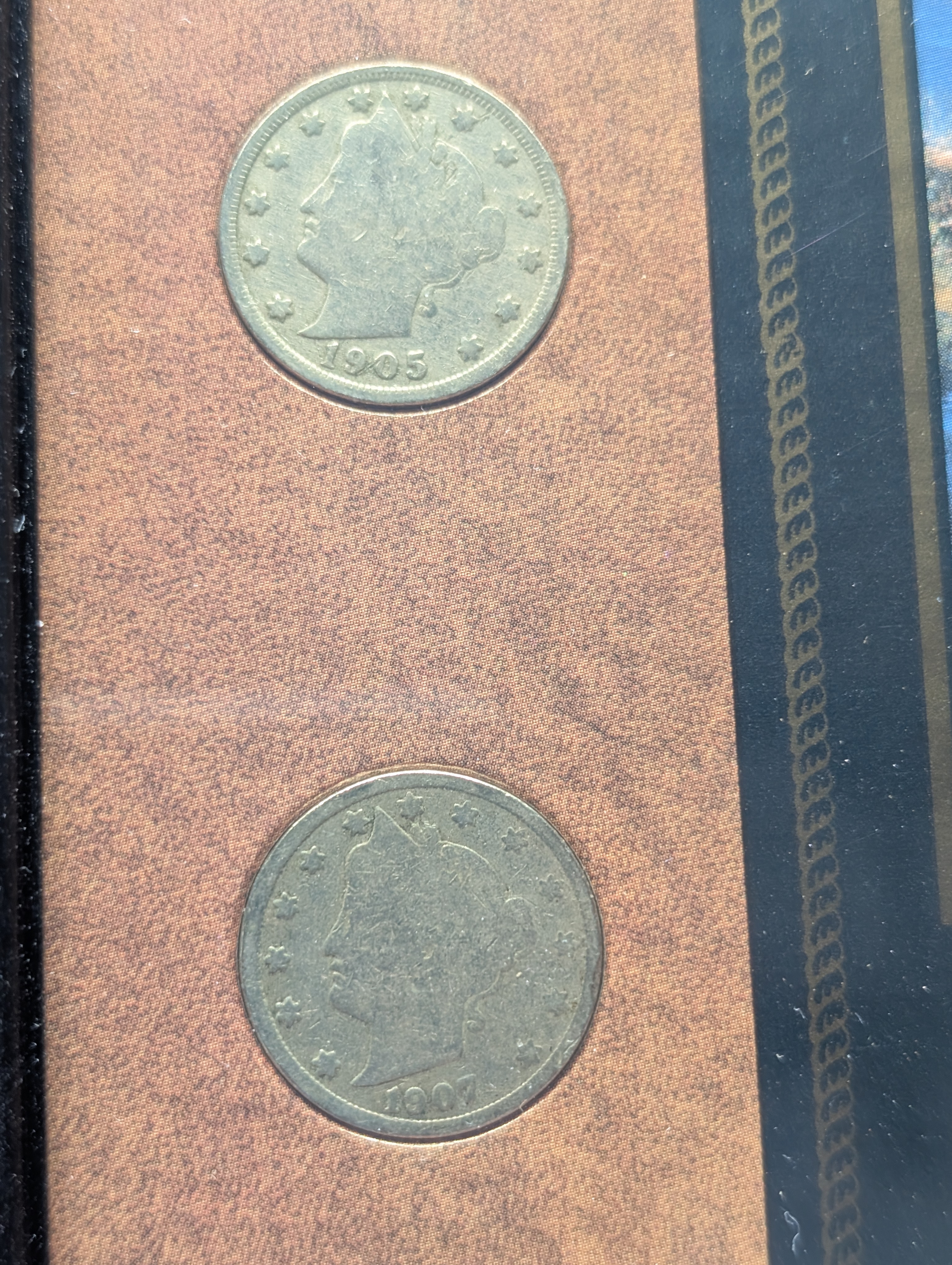 Framed - The Spirit of the Forty Niners Liberty Head V Nickels, 9 Coin Display with COA