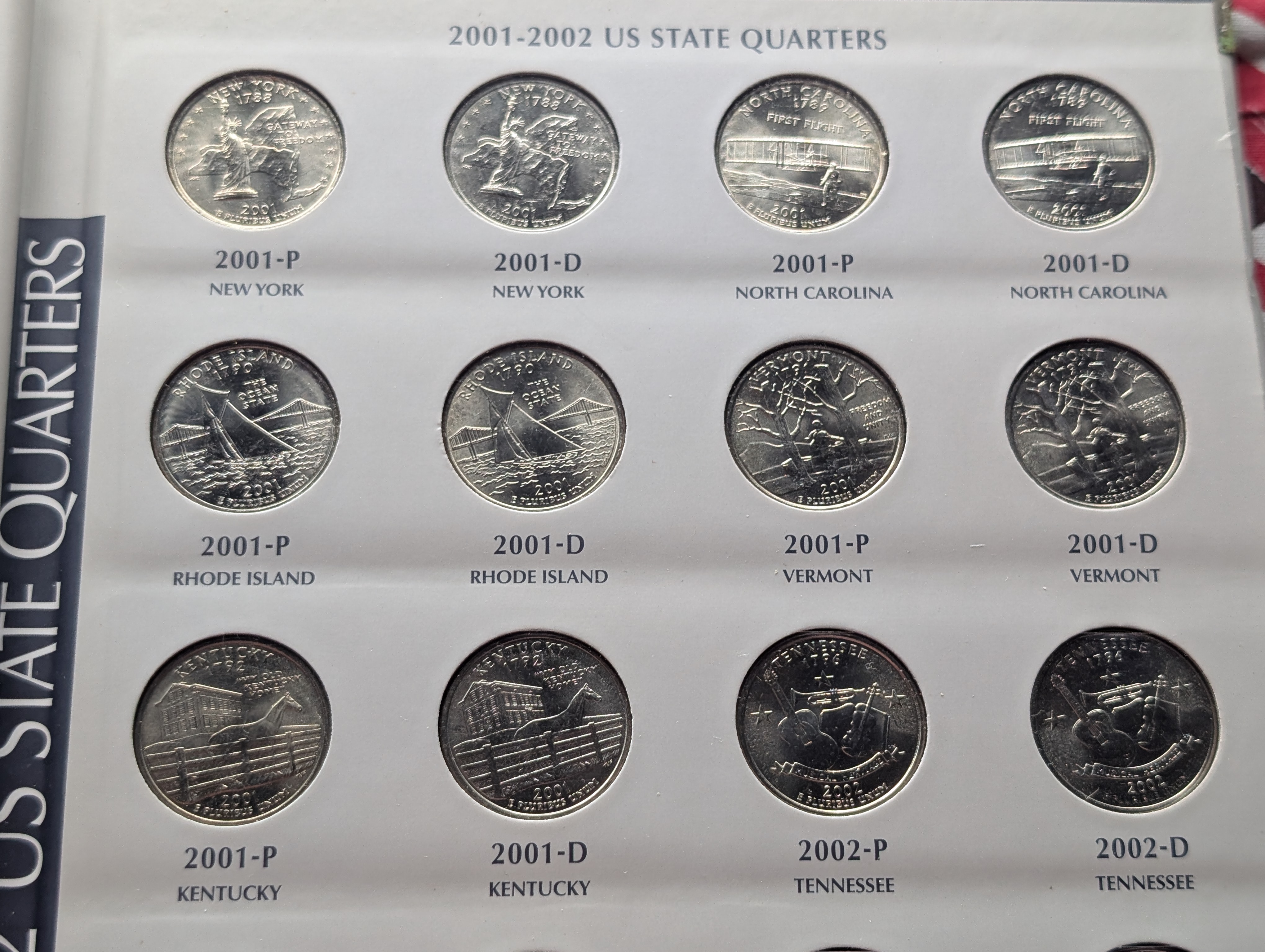 1999 - 2009 State/Territory Coin Book (Missing 2009 Qtrs) - 100 Coins