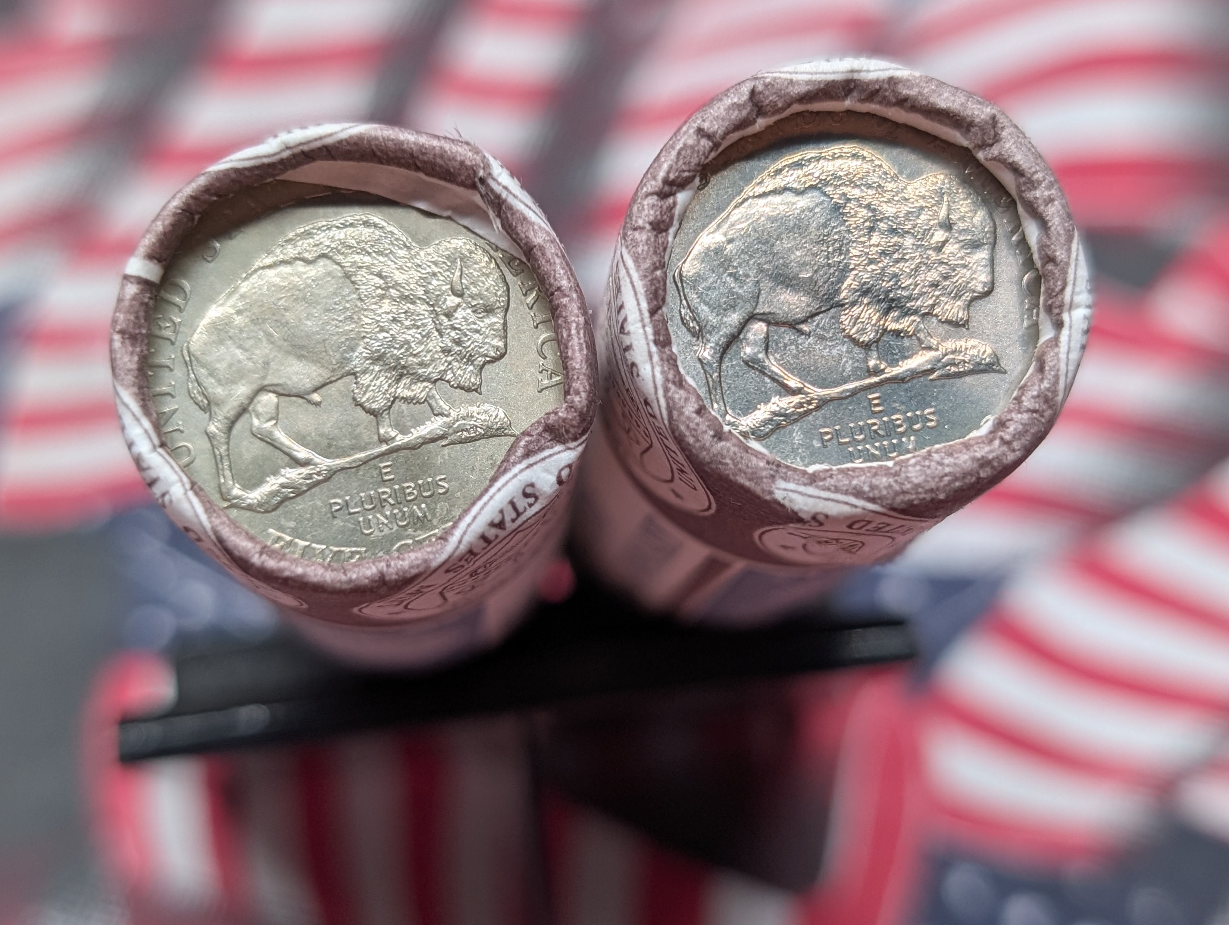 2005-P&D $2 Westward Journey Bison Nickel Rolls - 2 Rolls