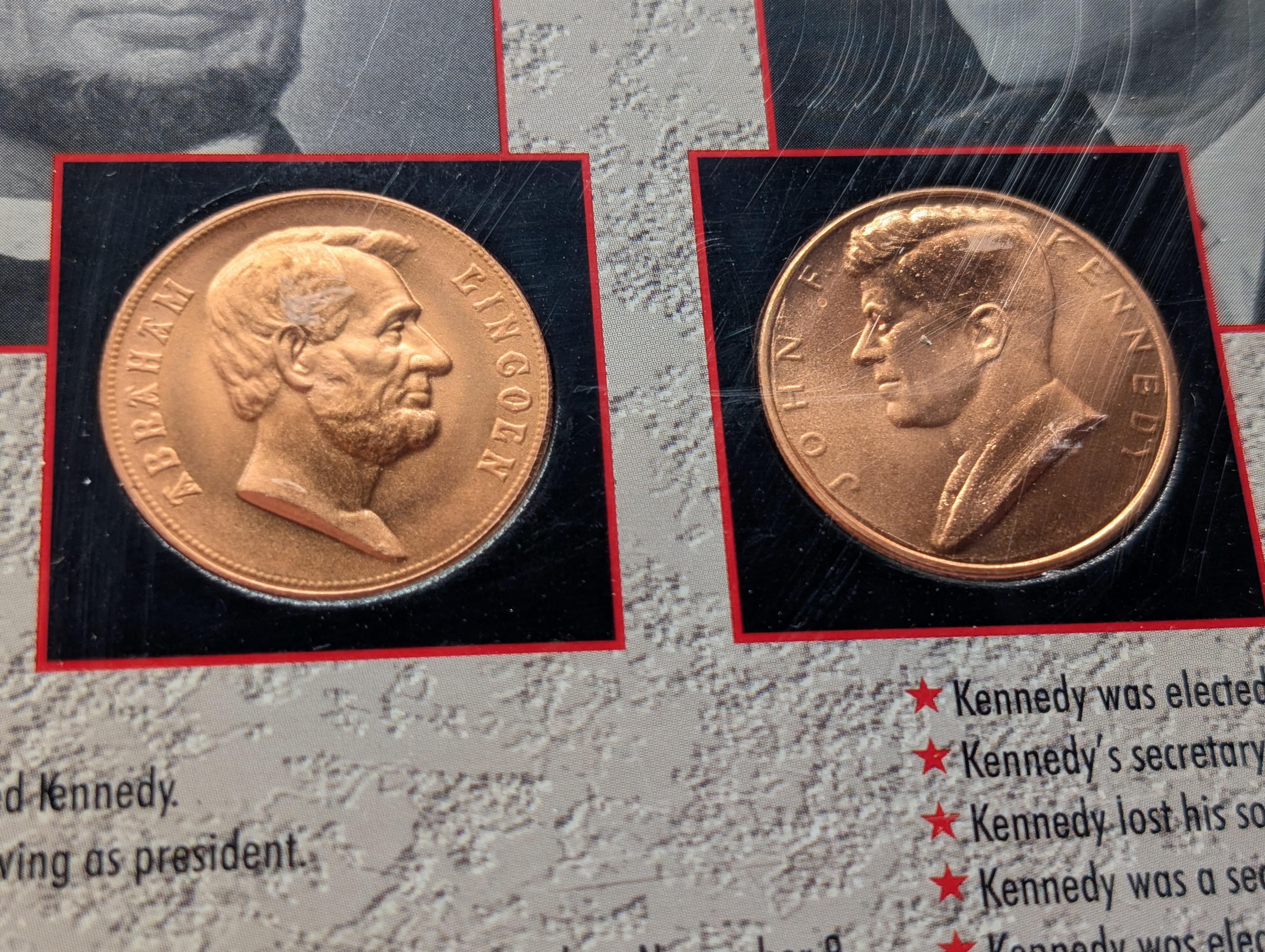 Truth is Sometimes Stranger Than Fiction Collection - 7 Coins, 2 Medals, Lincoln/ 40% Silver Kennedy Half Dollar, OGP with COA