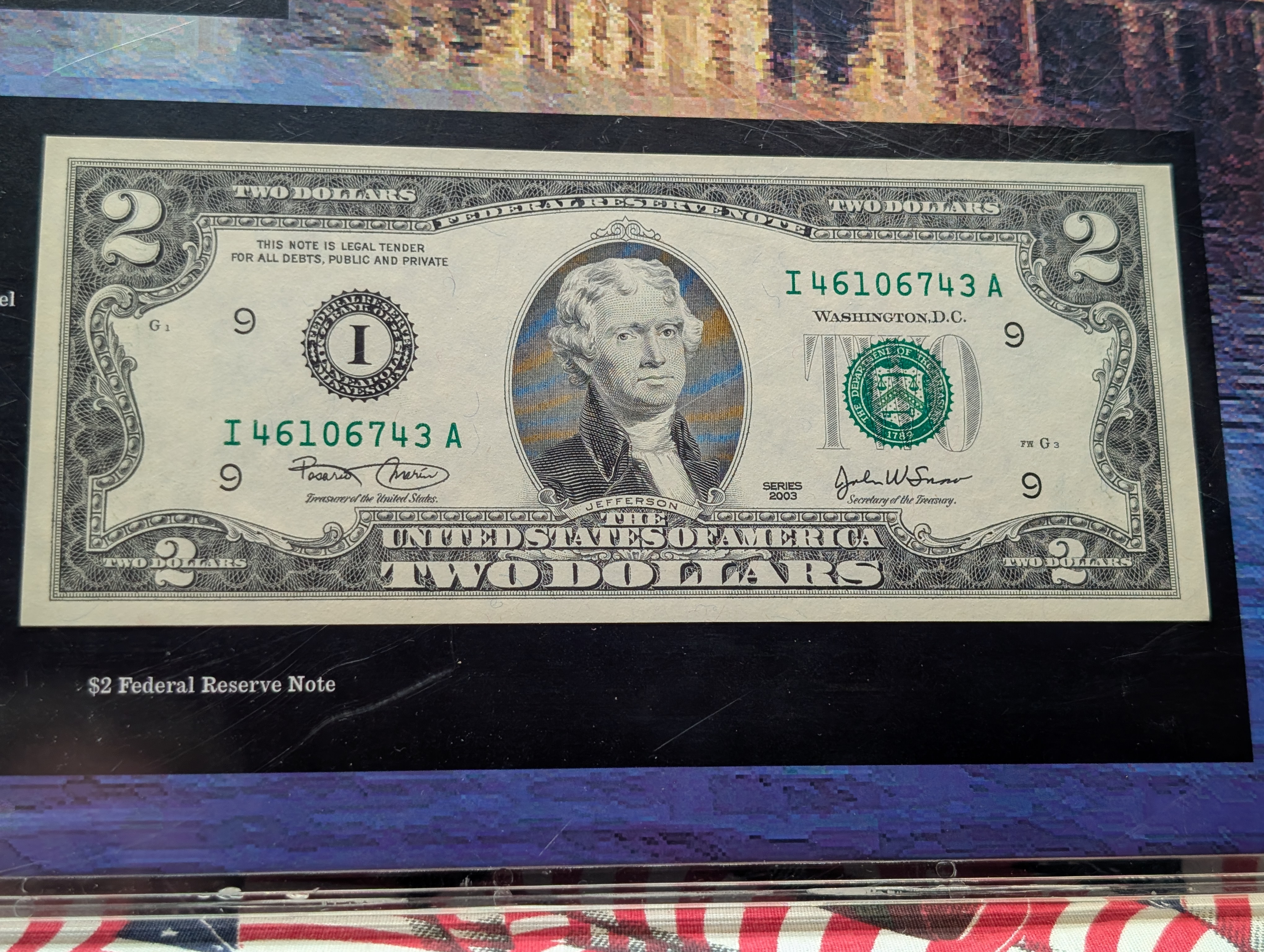 Four Portraits of Thomas Jefferson Unc Set - 3 Coins, 1 Note