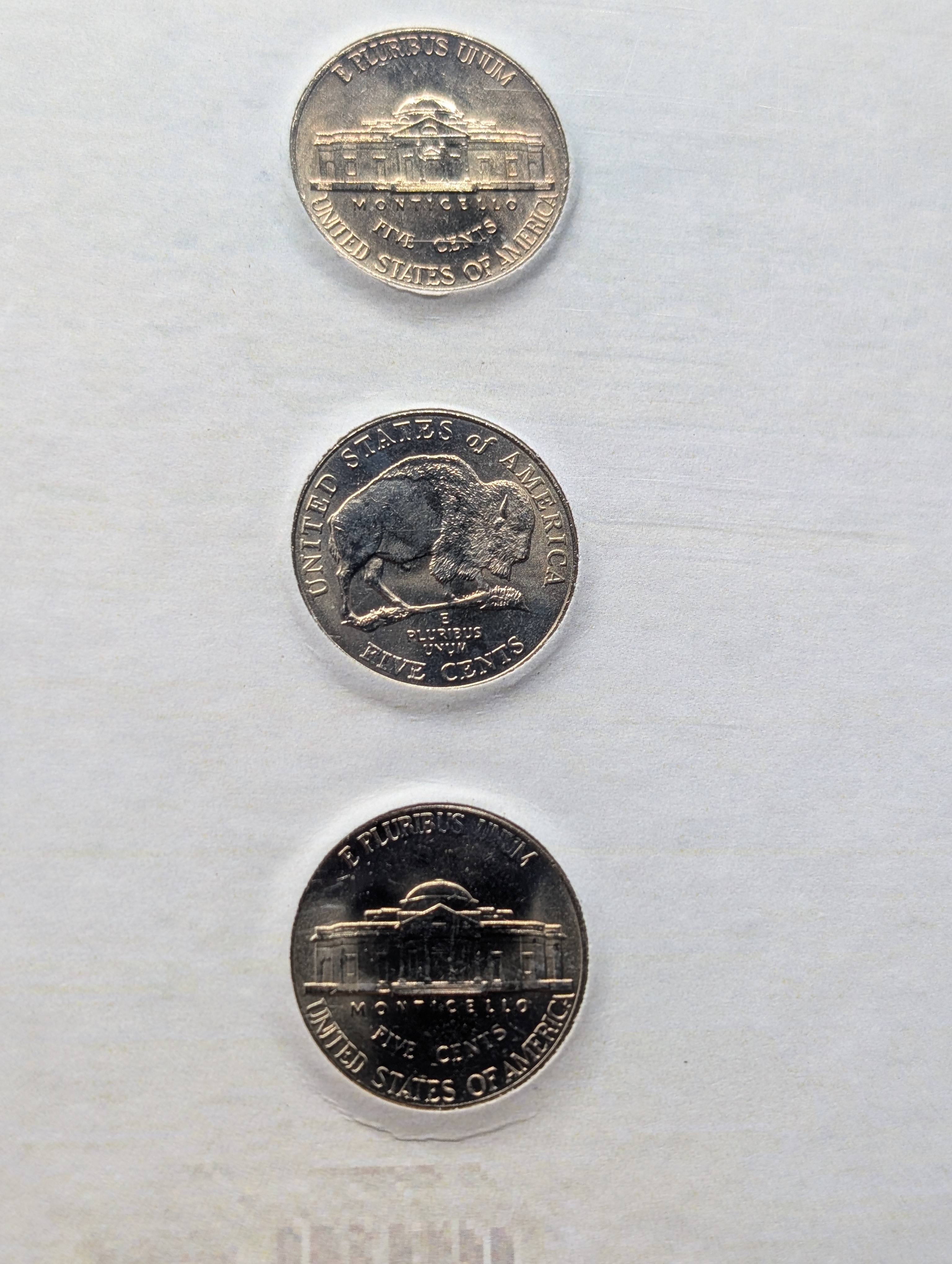Four Portraits of Thomas Jefferson Unc Set - 3 Coins, 1 Note