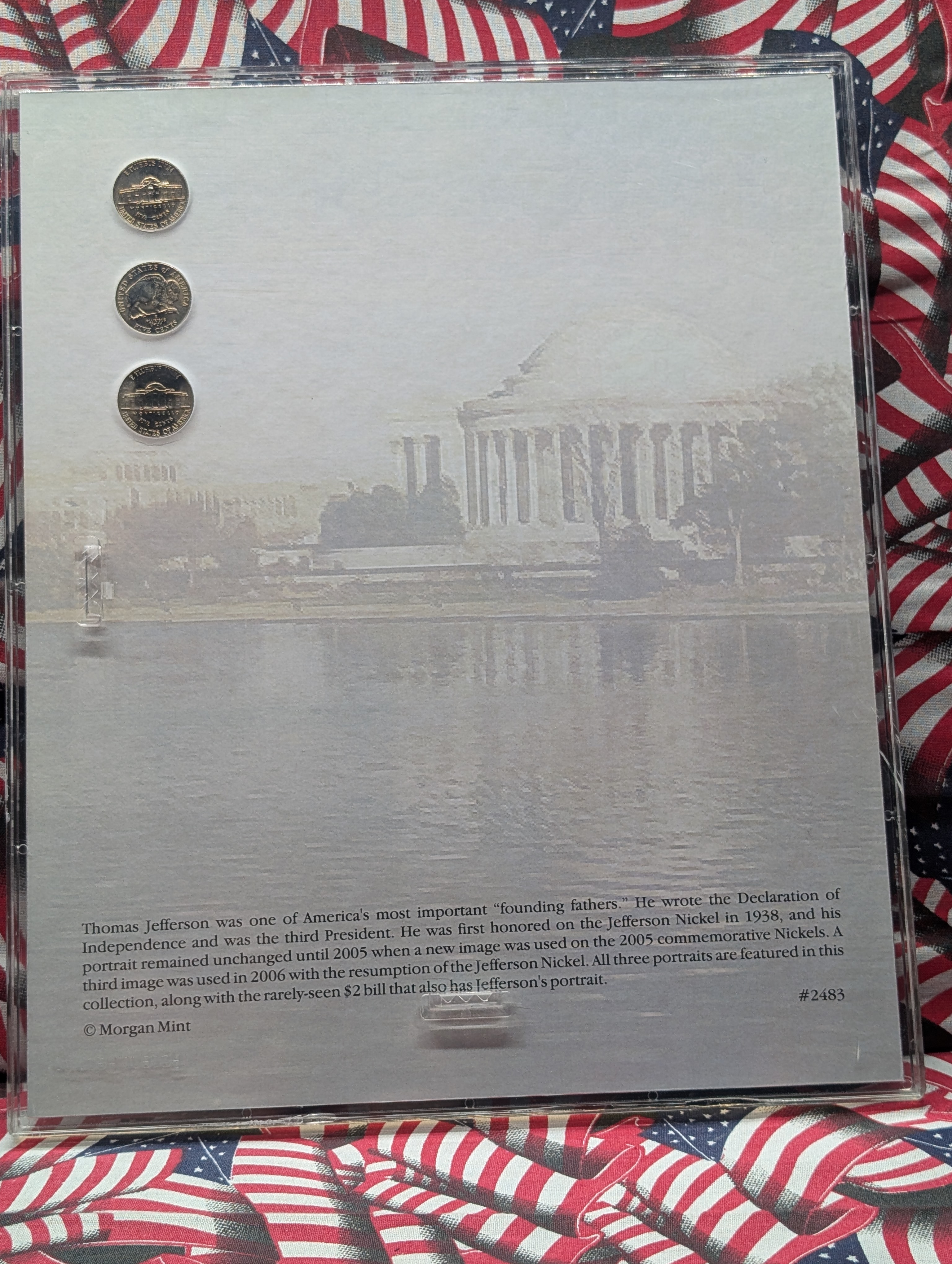 Four Portraits of Thomas Jefferson Unc Set - 3 Coins, 1 Note