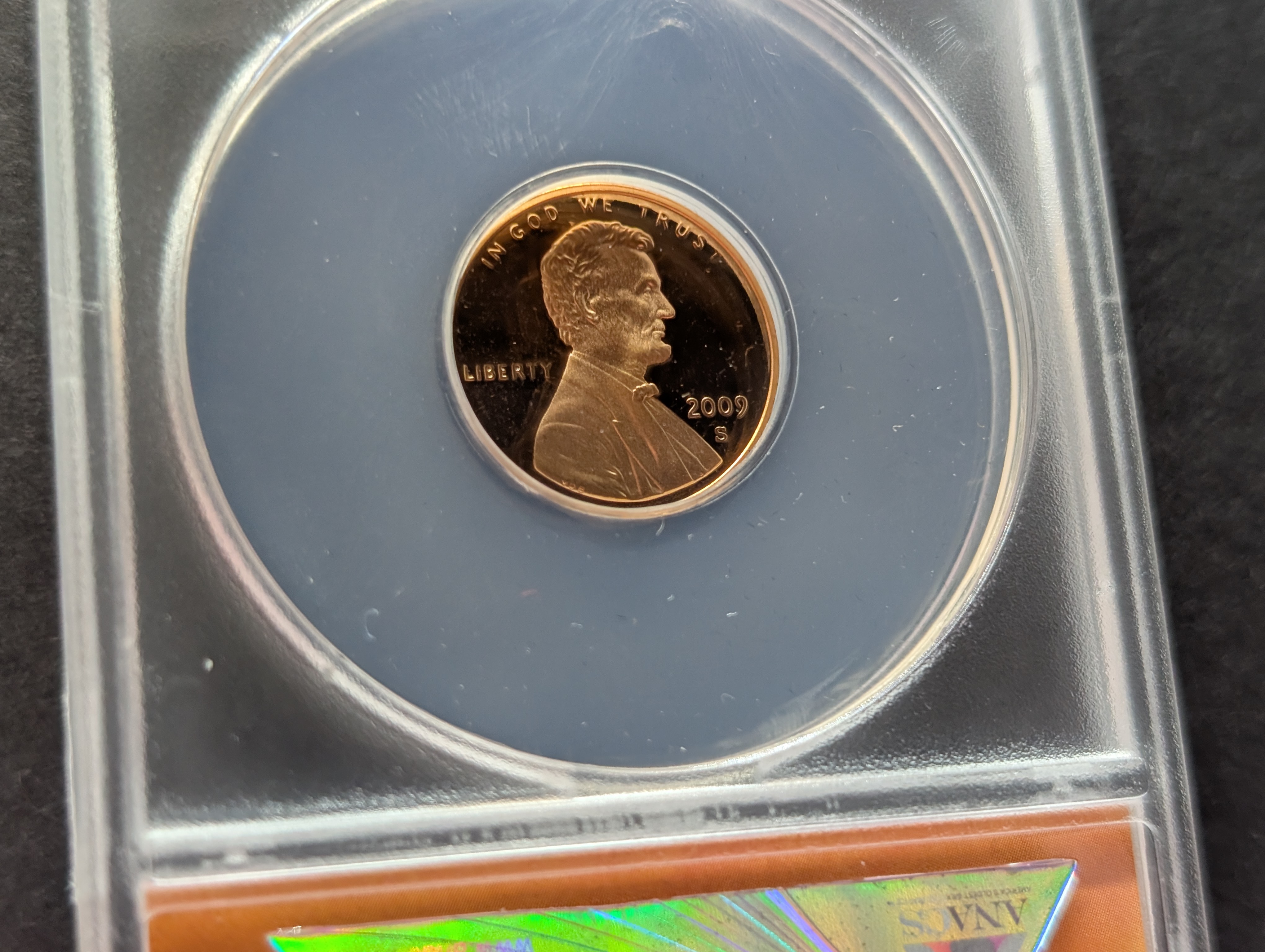 2009-S Lincoln Cent 4-Coin Proof Set, ANACS- PR69 DCAM in Wood Box