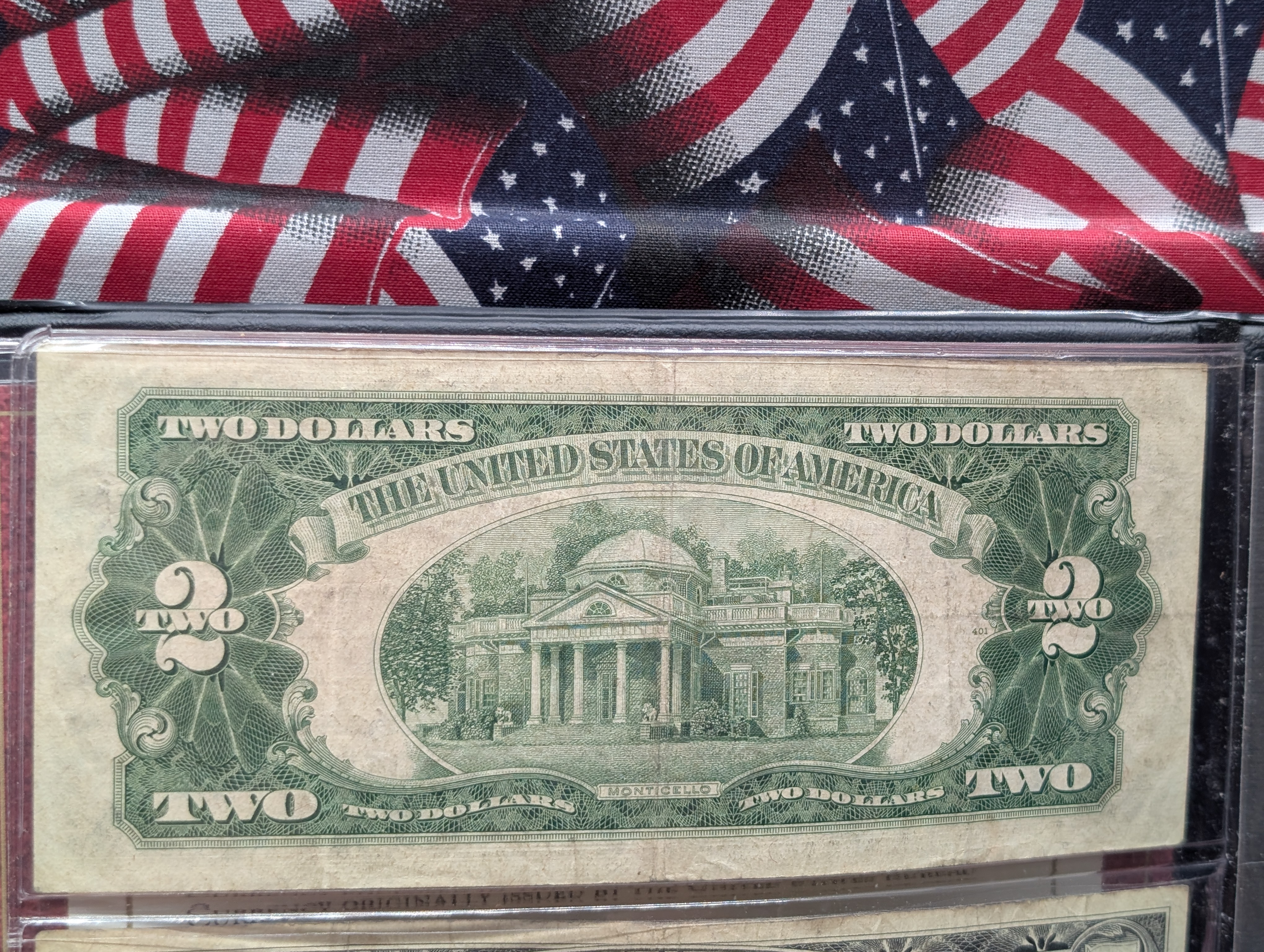 United States Red Seal Currency Collection - 1953 A Series $2 & 1963 Series $5 Note with COA