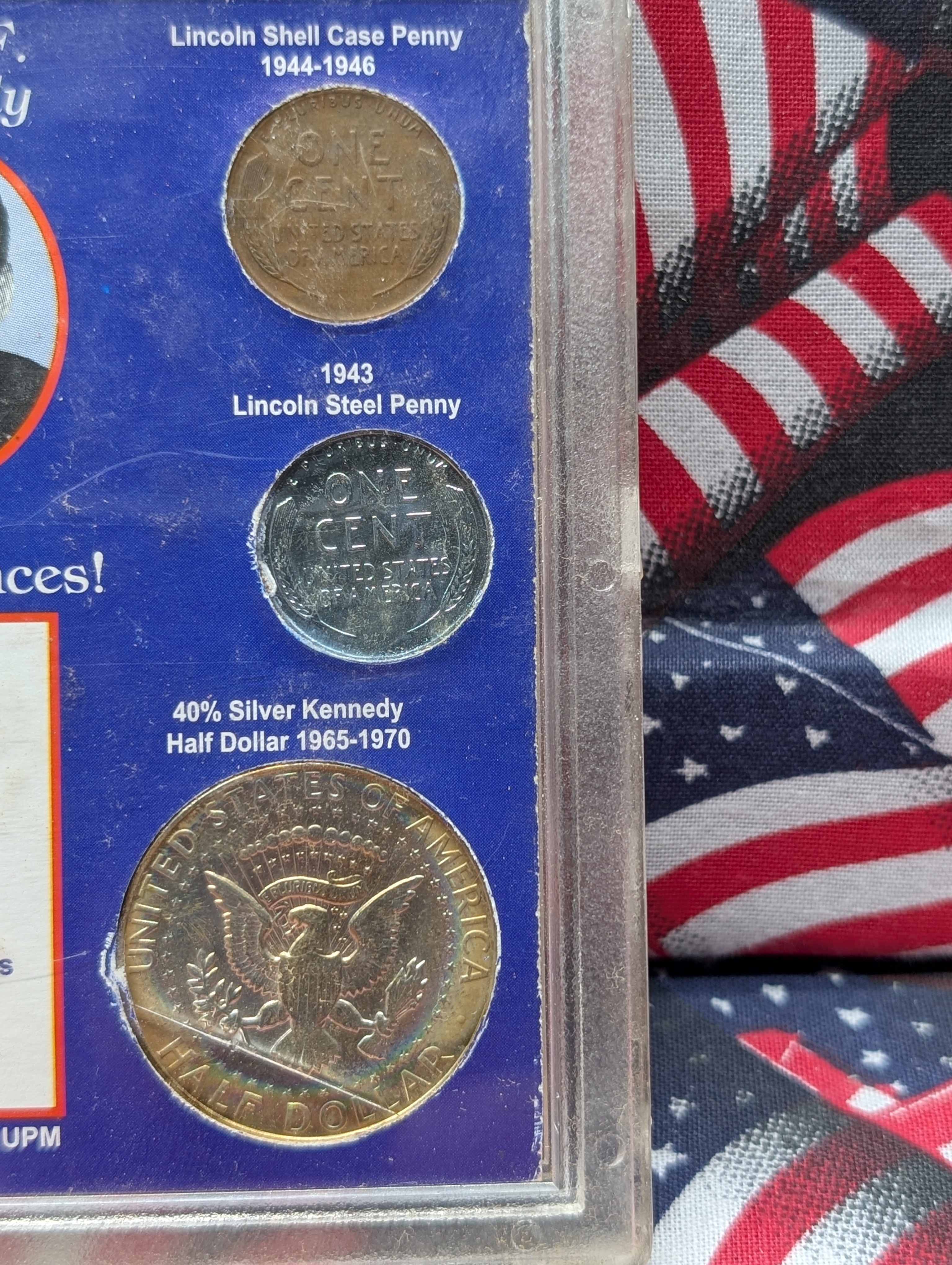 Two Presidents 13 Uncanny Coincidences Coin Set with 6 Coins, Lincoln/ Kennedy
