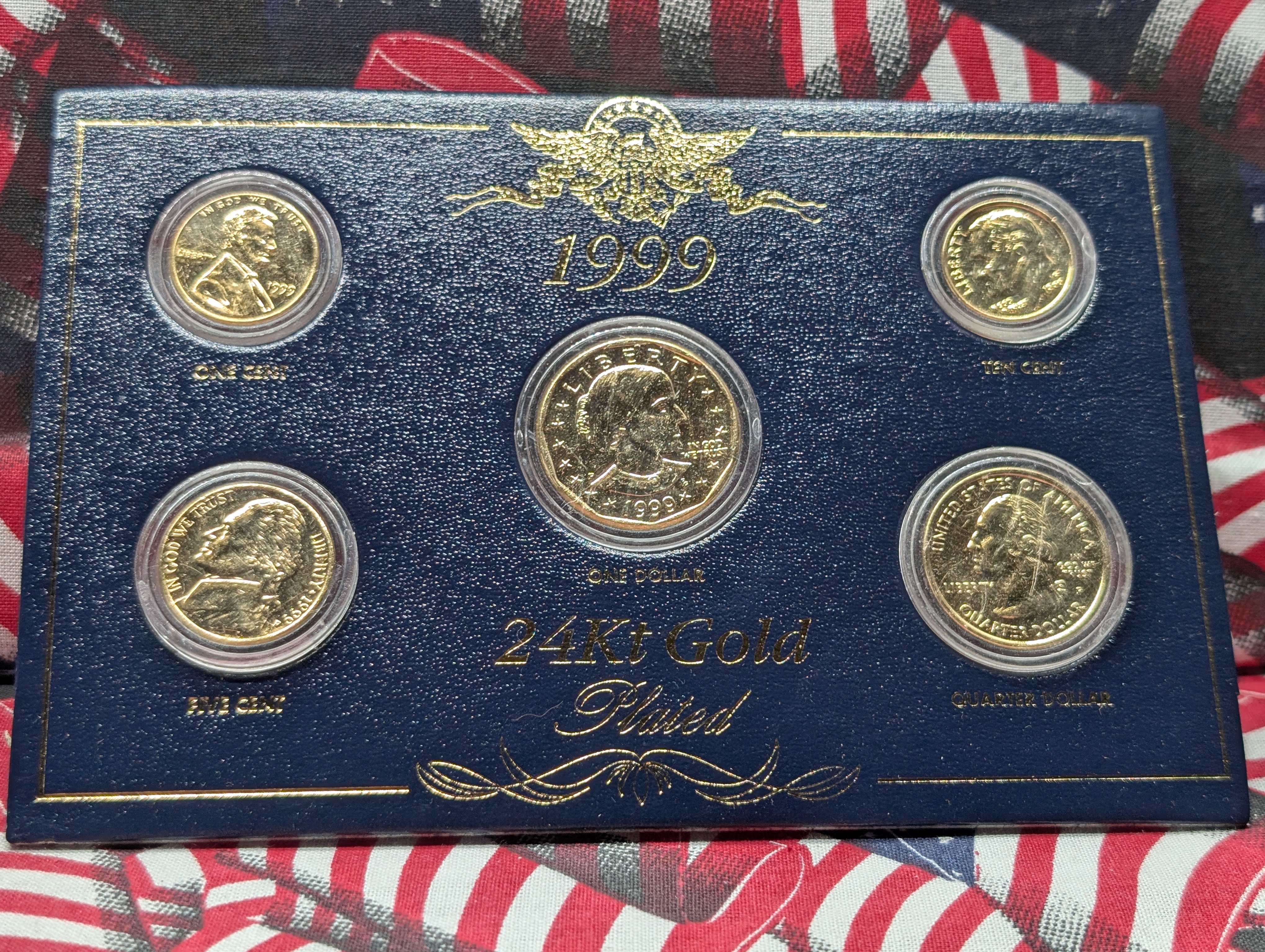 1999 24kt Gold Plated Year Set, 5 Coin Collection