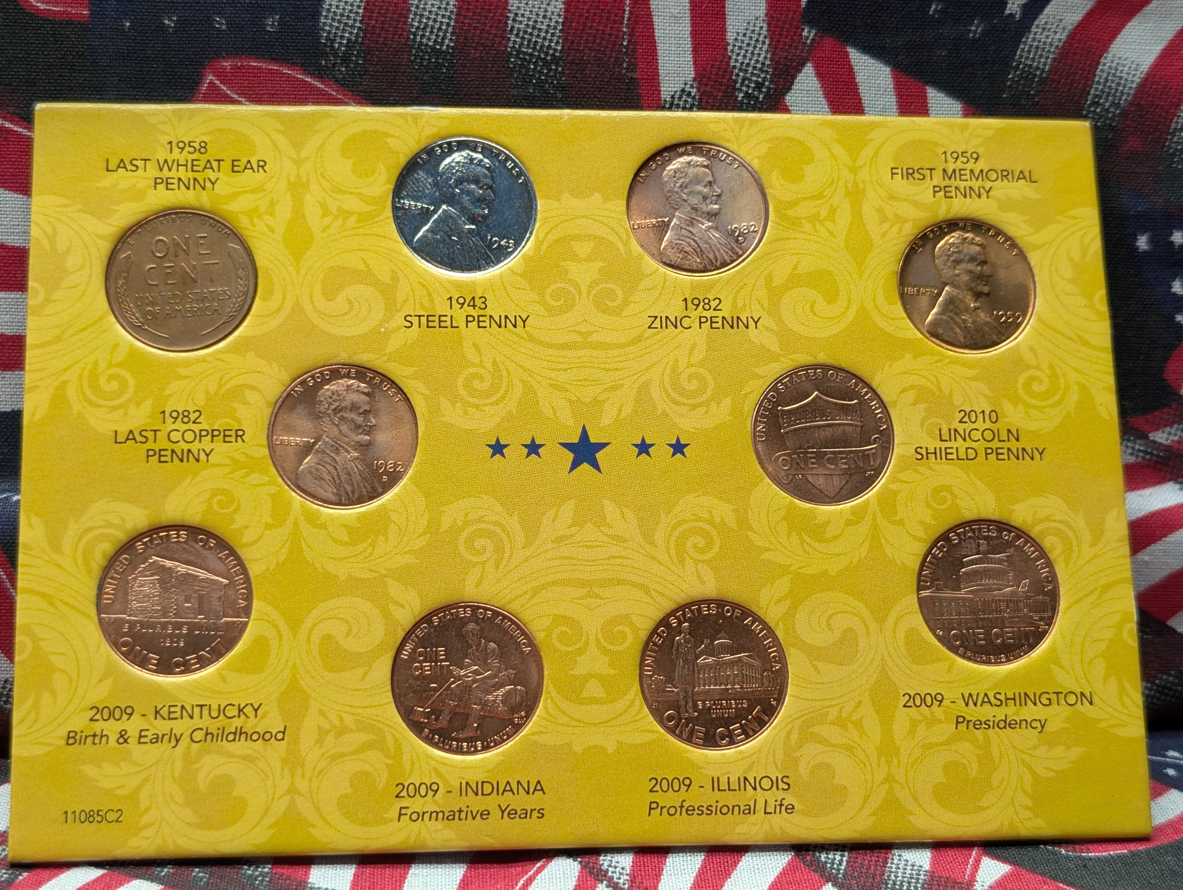 The Complete Lincoln Penny Design Collection, 12 Coins