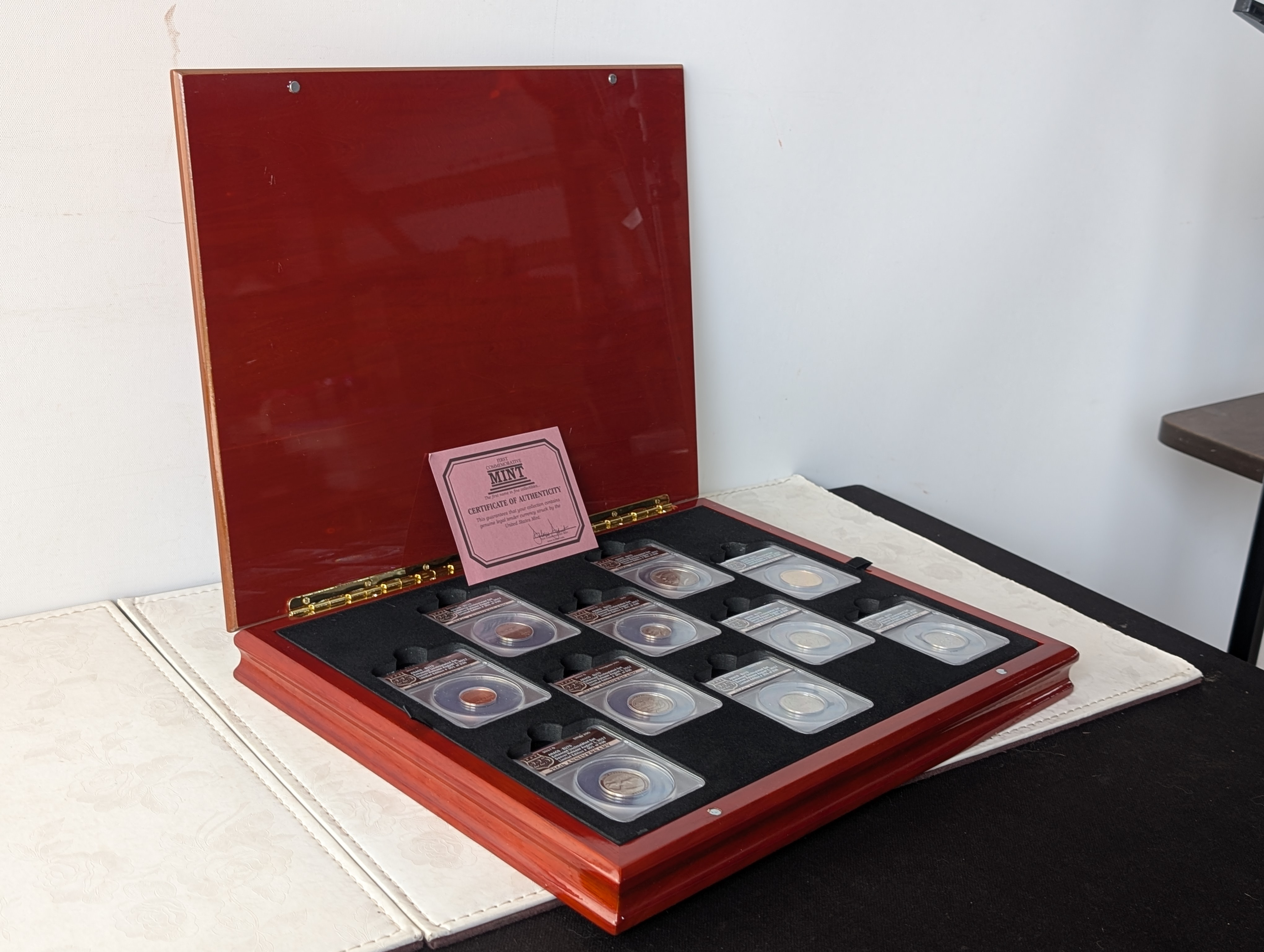 2017-S Enhanced Uncirculated Set - 301 of 936 - ANACS EU70, 10 Coins in Wood Case