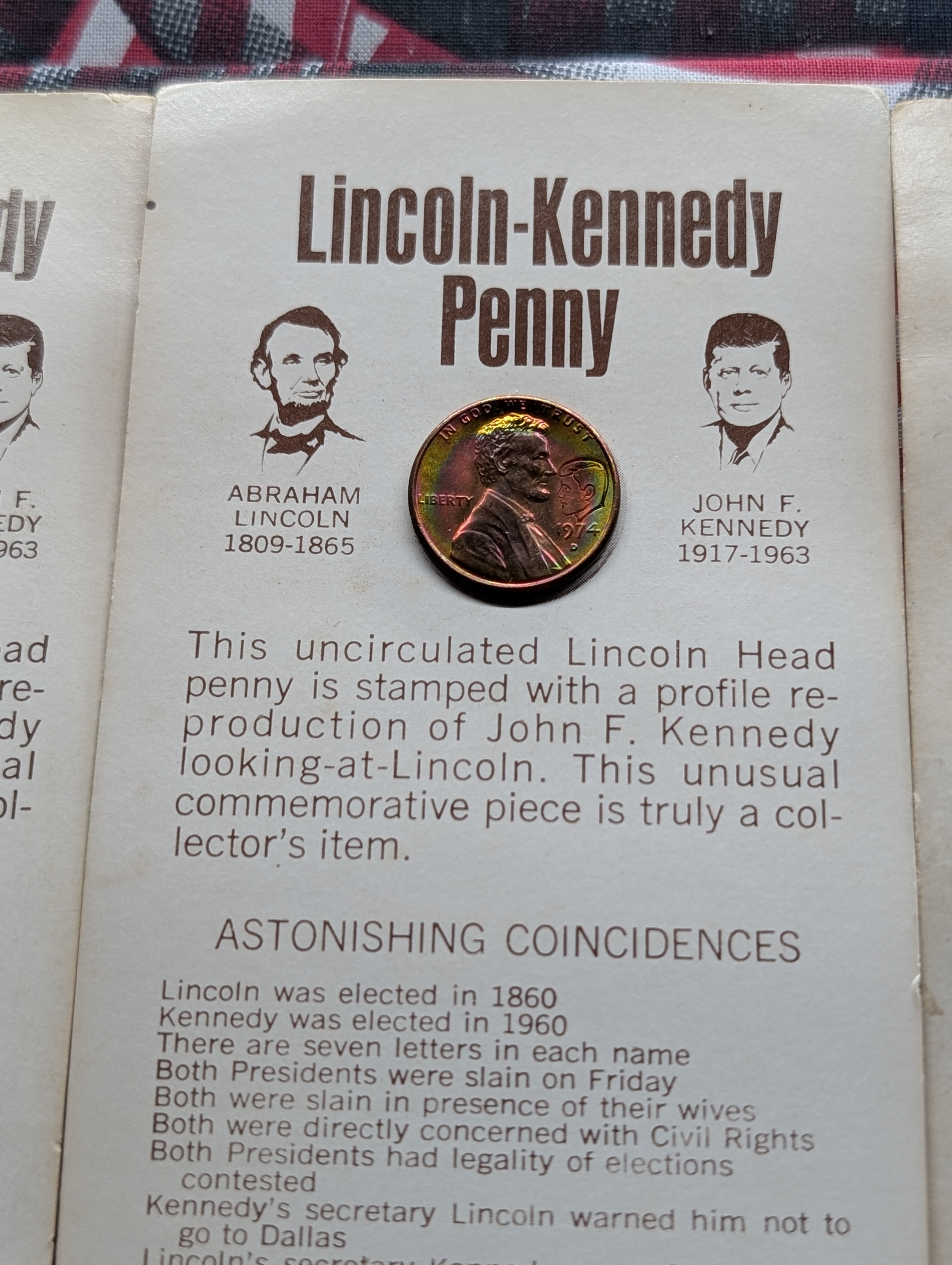 (13) Lincoln-Kennedy Pennies, Astonishing Coincidences