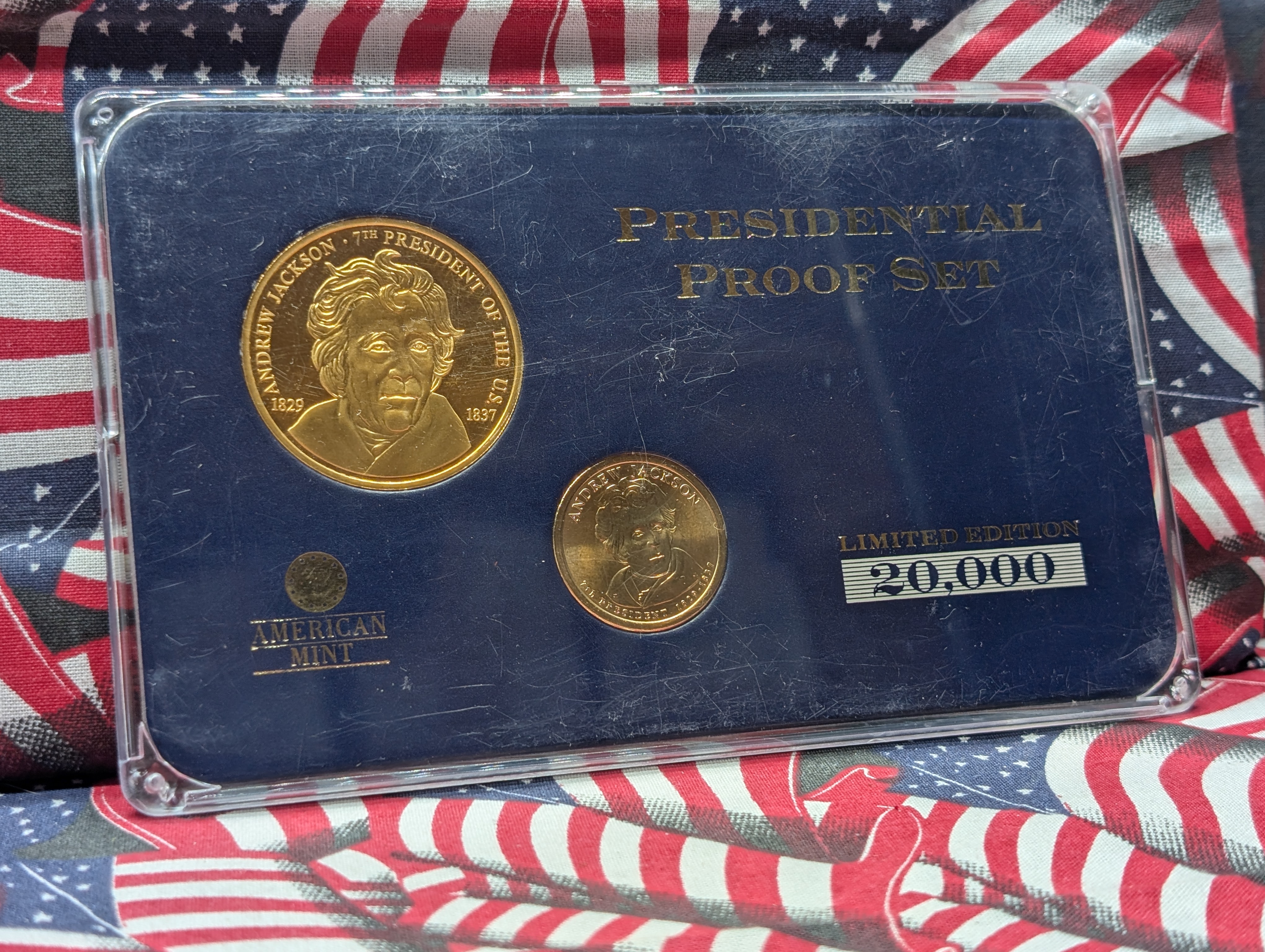 Limited Edition Andrew Jackson Presidential Proof Set with Medal and Presidential Dollar