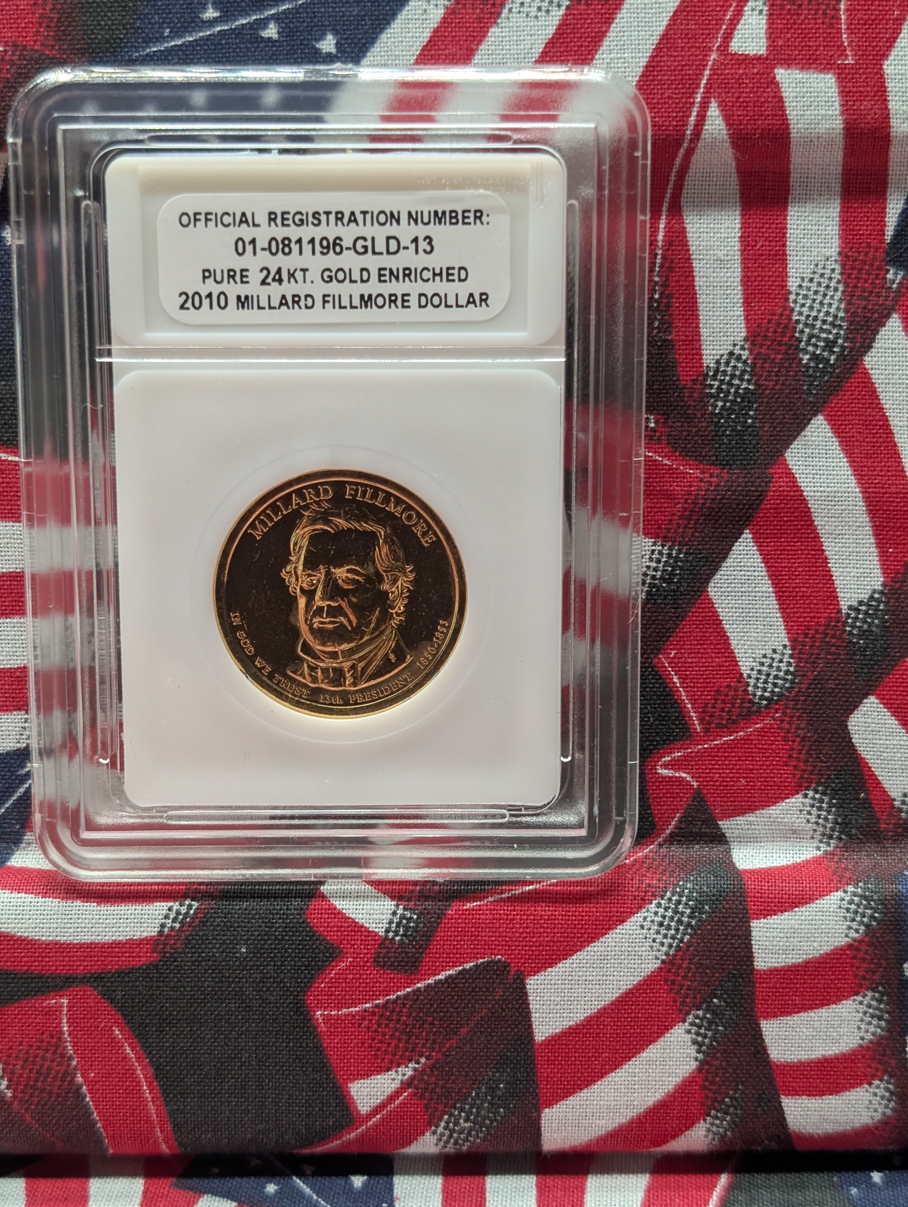 2010 U.S. Commemorative Gallery Presidential Dollar Set - 4 Slabbed Coins - Millard Fillmore, Franklin Pierce, James Buchanan and Abraham Li