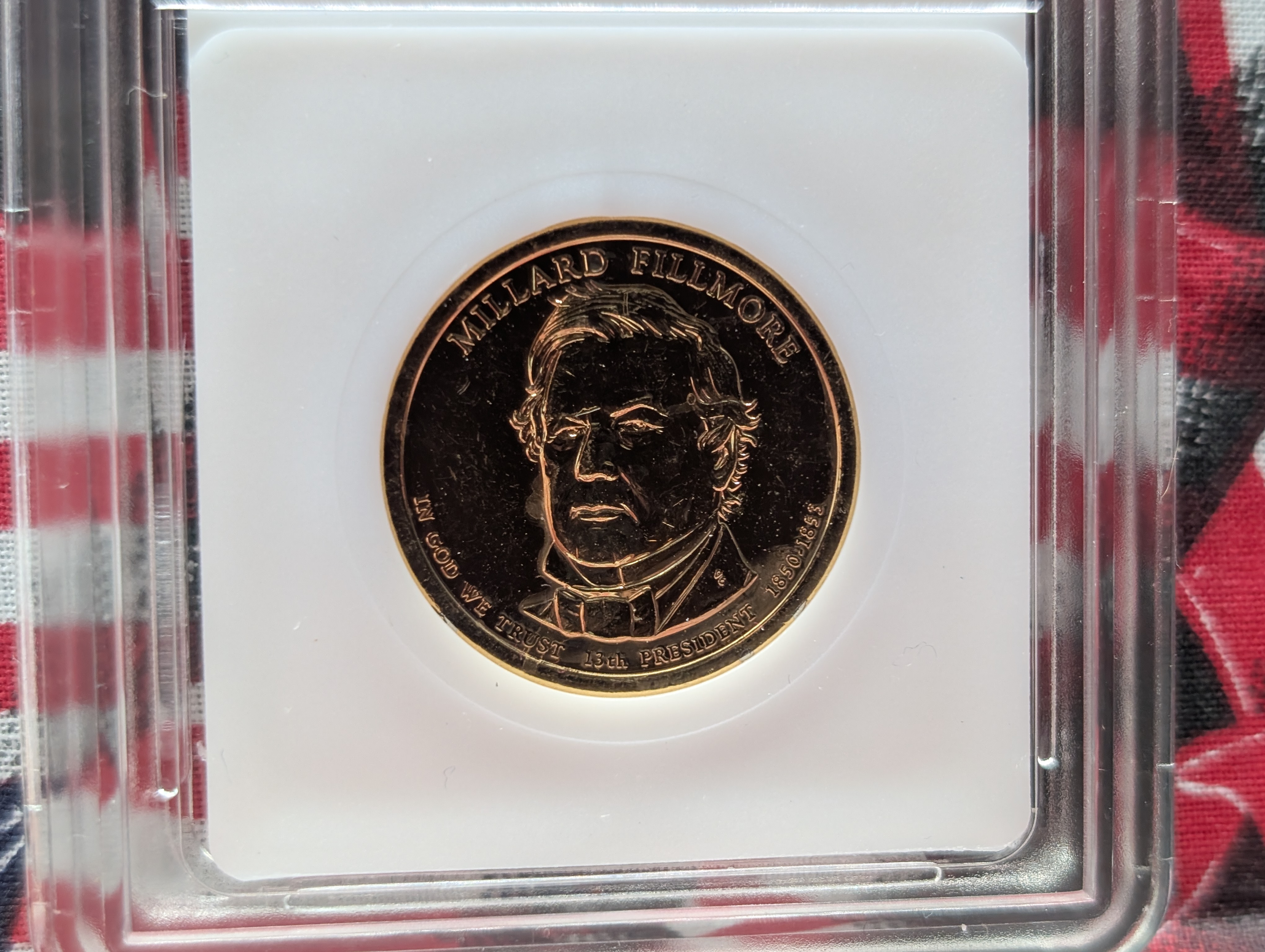 2010 U.S. Commemorative Gallery Presidential Dollar Set - 4 Slabbed Coins - Millard Fillmore, Franklin Pierce, James Buchanan and Abraham Li