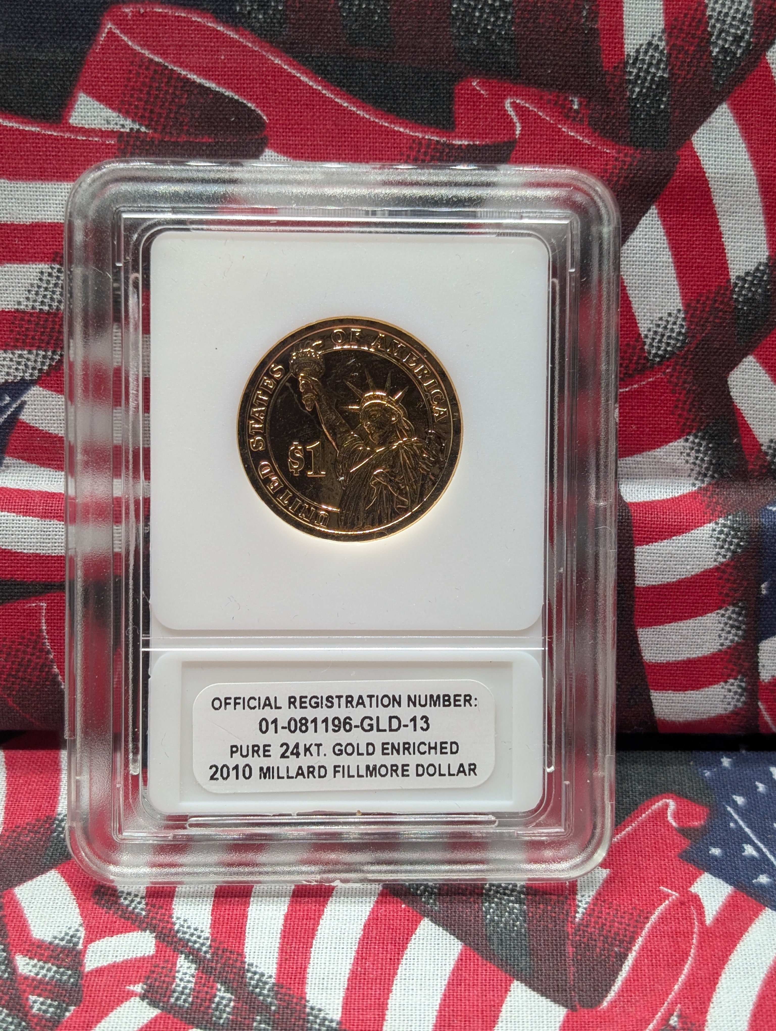 2010 U.S. Commemorative Gallery Presidential Dollar Set - 4 Slabbed Coins - Millard Fillmore, Franklin Pierce, James Buchanan and Abraham Li