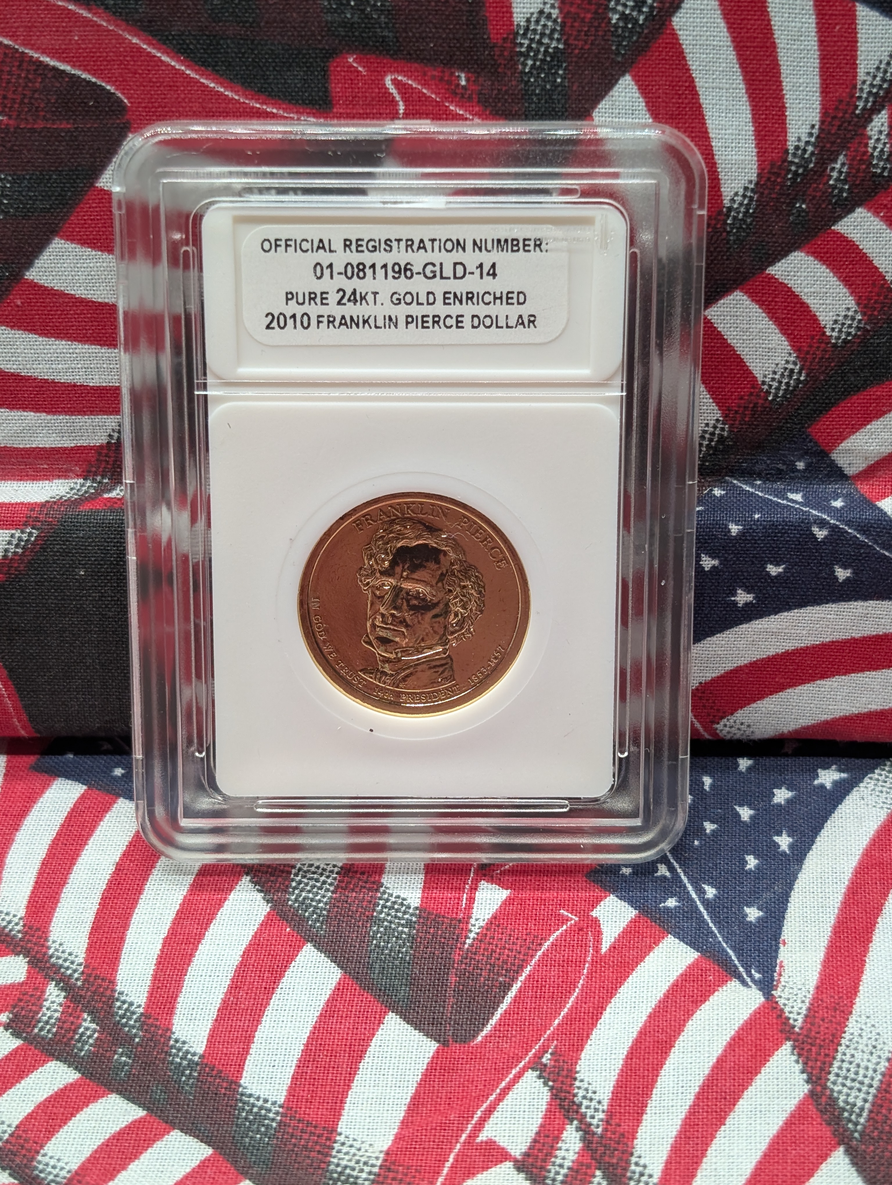 2010 U.S. Commemorative Gallery Presidential Dollar Set - 4 Slabbed Coins - Millard Fillmore, Franklin Pierce, James Buchanan and Abraham Li