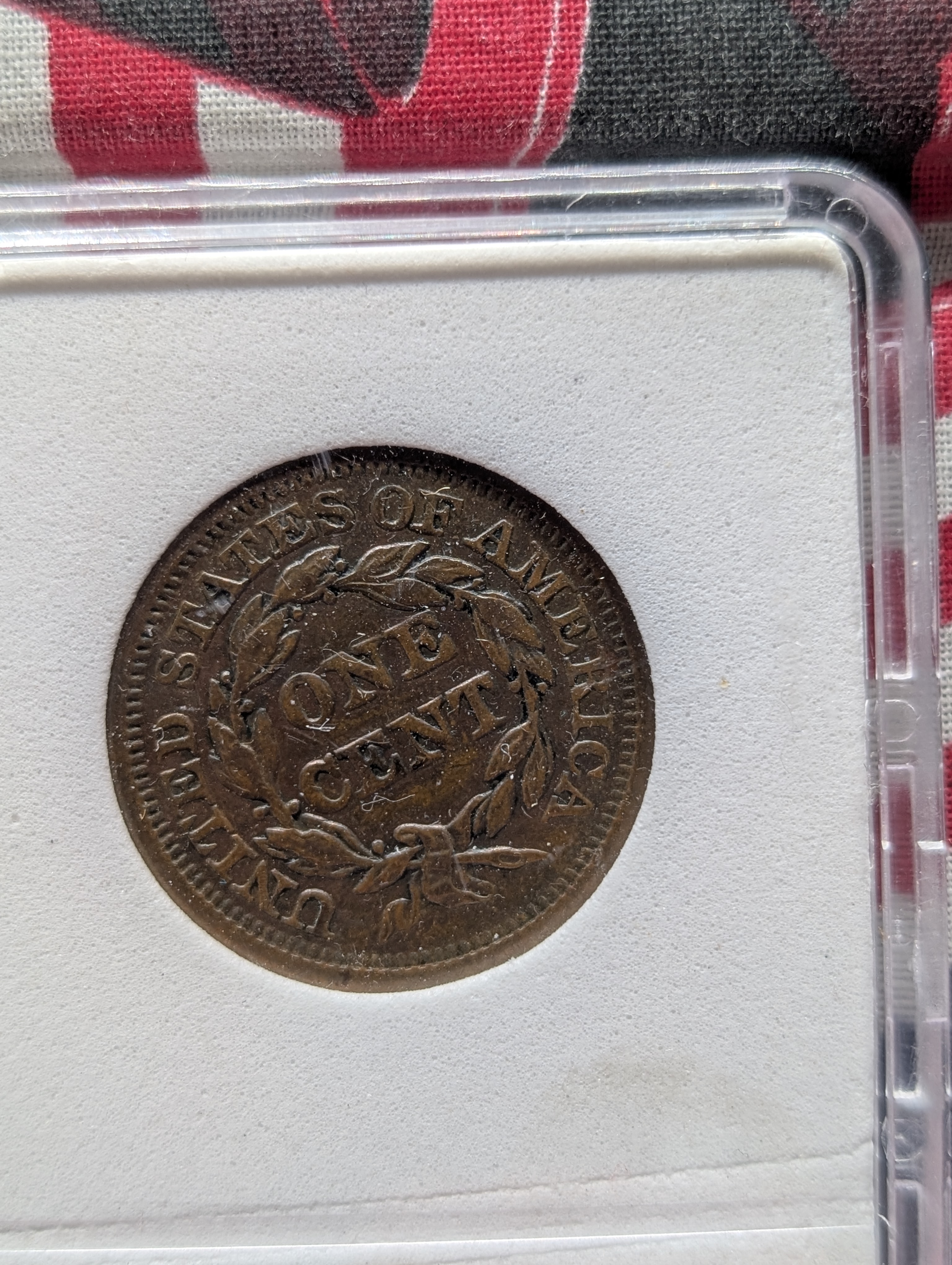 1853 Braided Hair Large Cent - Slabbed