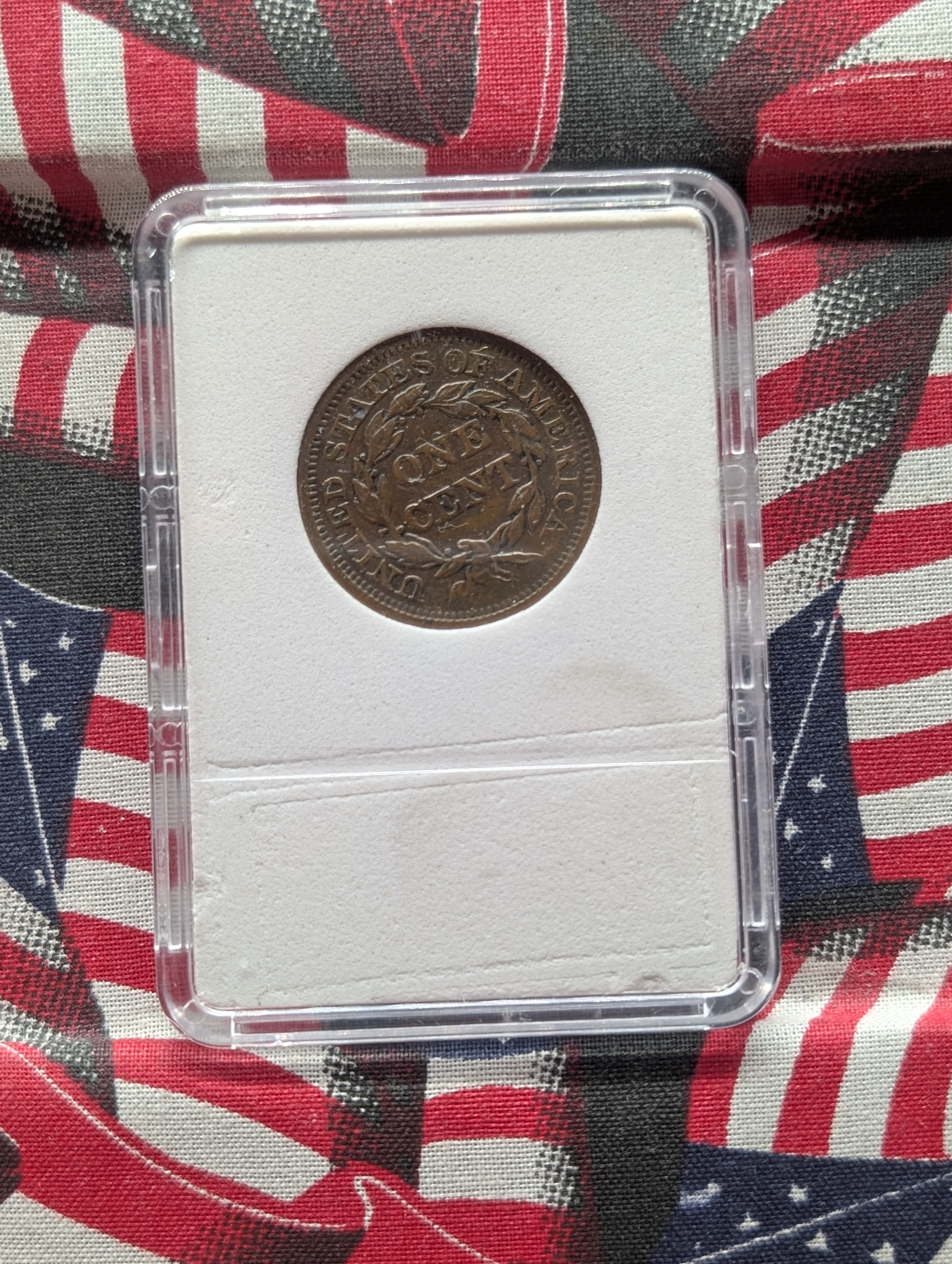 1853 Braided Hair Large Cent - Slabbed