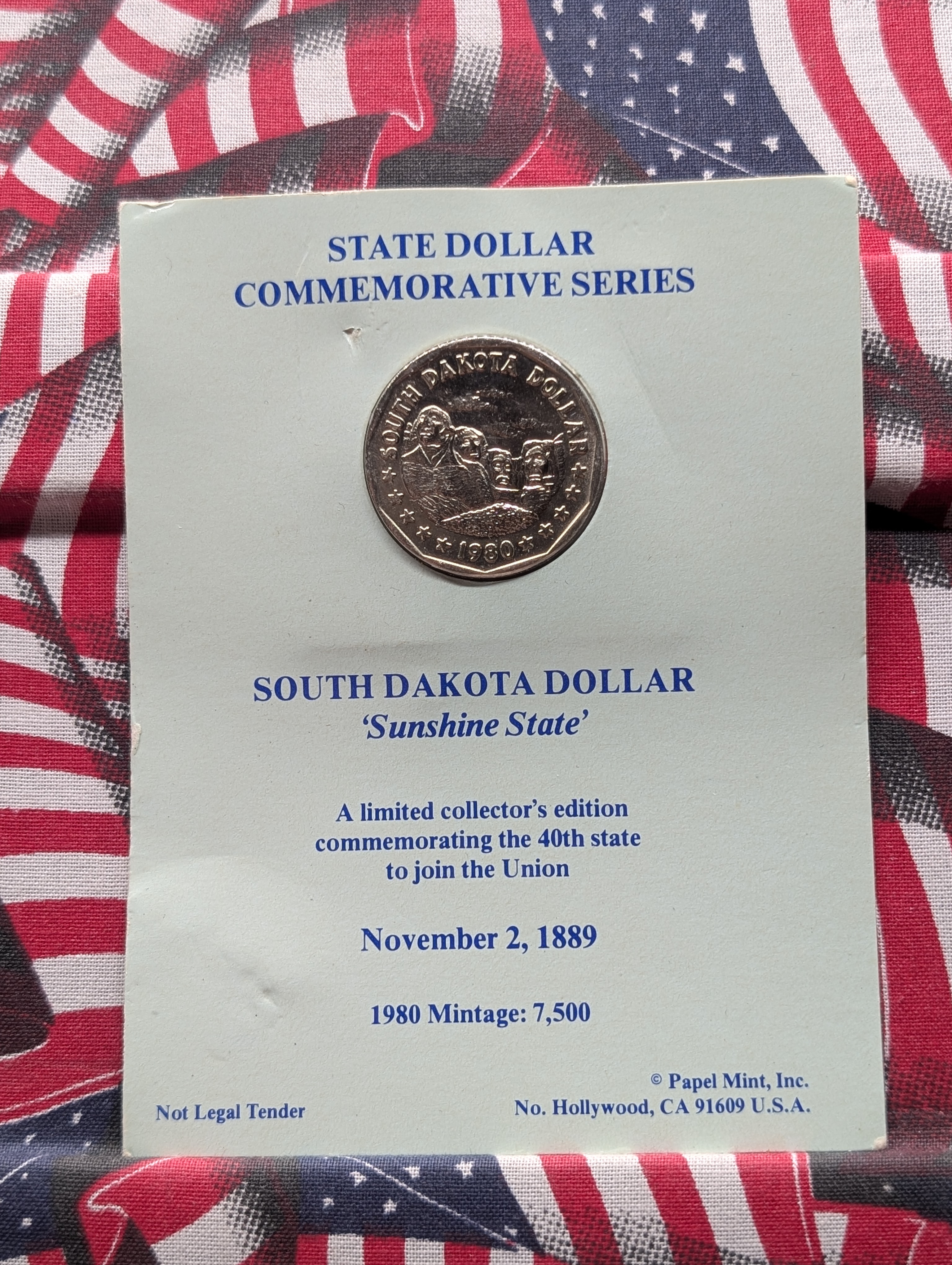Collection of 4 Bicentennial Medals and 2 State Dollar Commemorative Coins