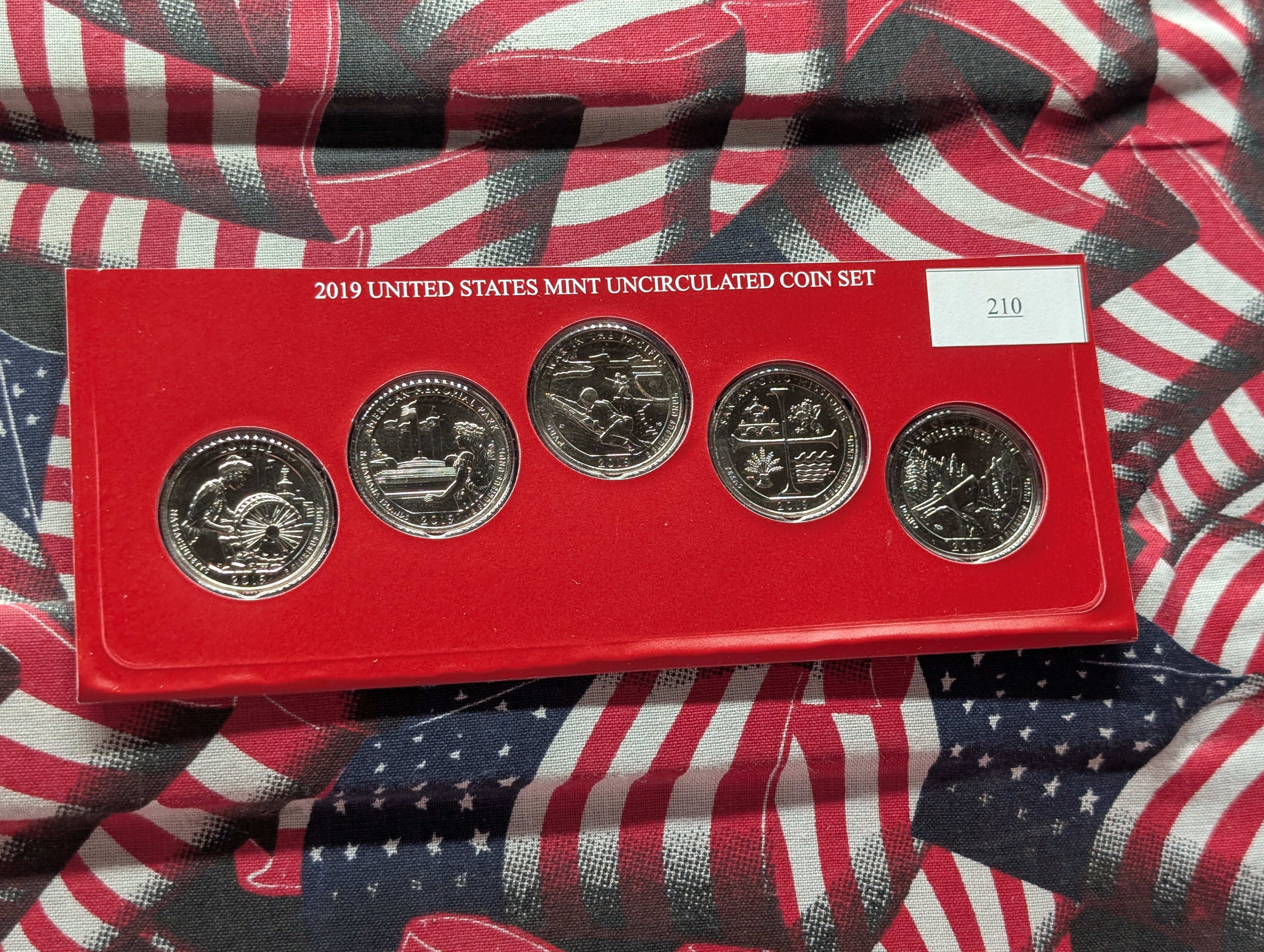 2019-D U.S. Mint Uncirculated America The Beautiful Quarters - 5 Coin Set