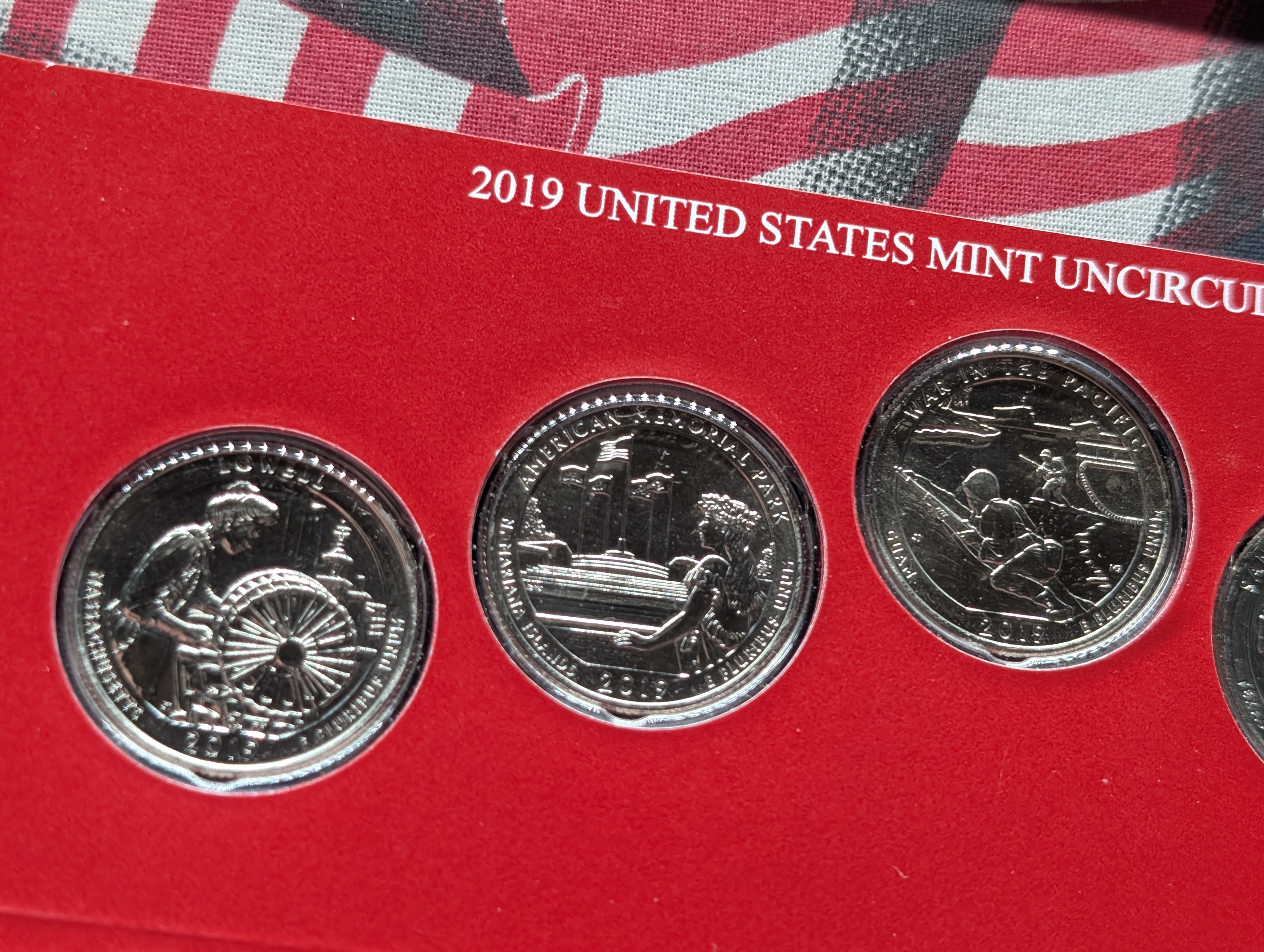 2019-D U.S. Mint Uncirculated America The Beautiful Quarters - 5 Coin Set