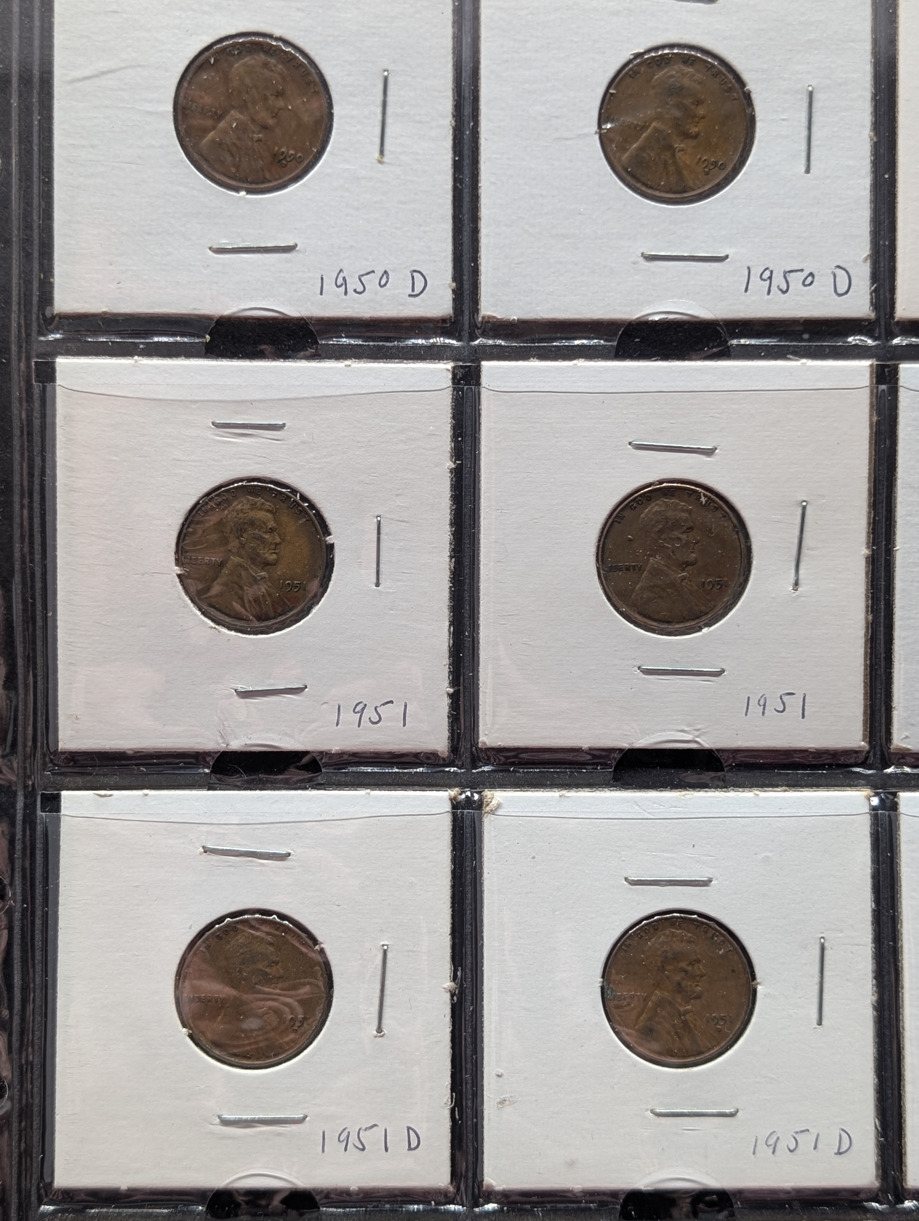 Full Binder Page of Lincoln Wheat Cents - 20 Coins
