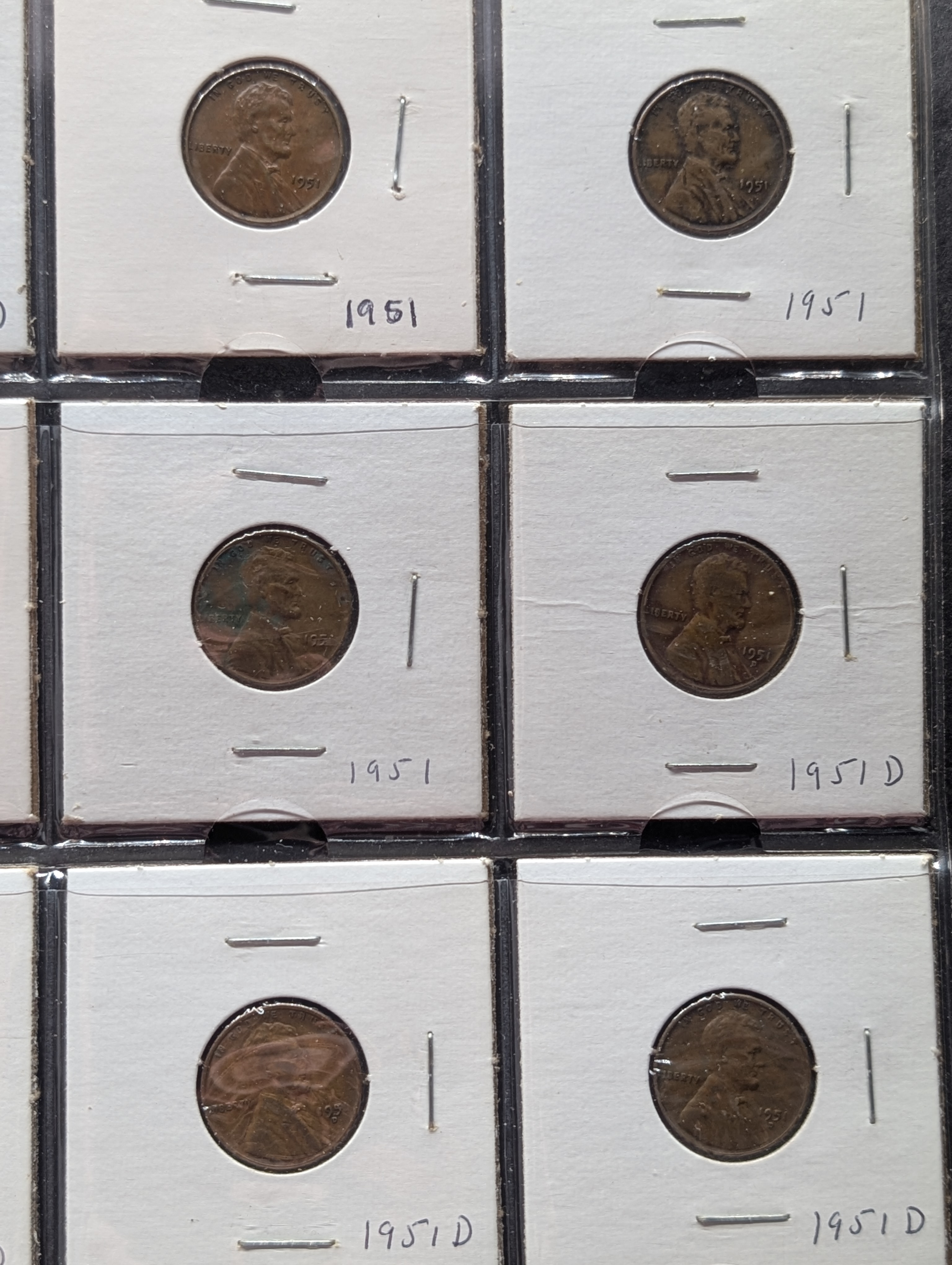 Full Binder Page of Lincoln Wheat Cents - 20 Coins