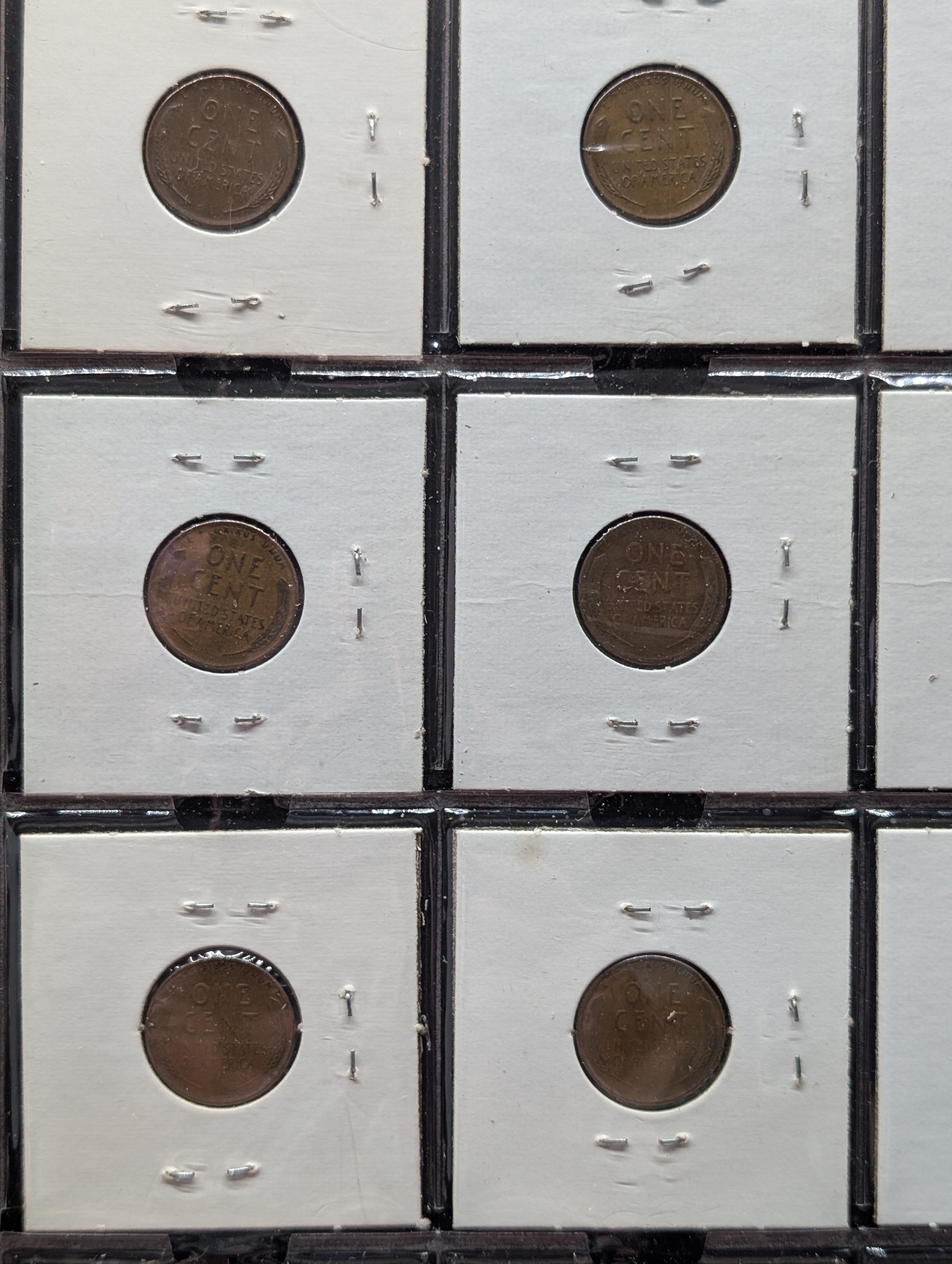Full Binder Page of Lincoln Wheat Cents - 20 Coins