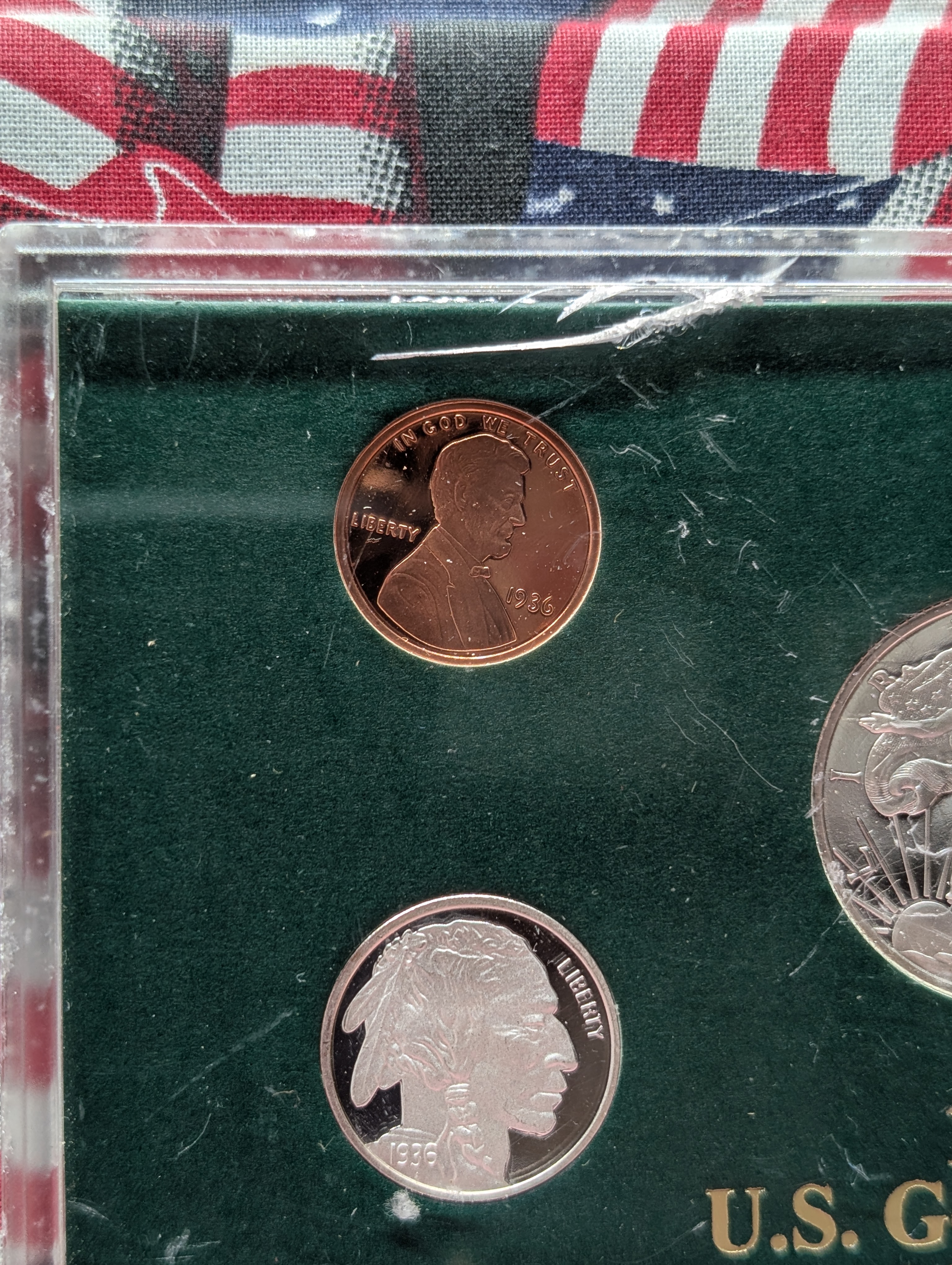 1936 U.S. Government Proof Set Tribute (Recreation Set), All Copy (Stamped)