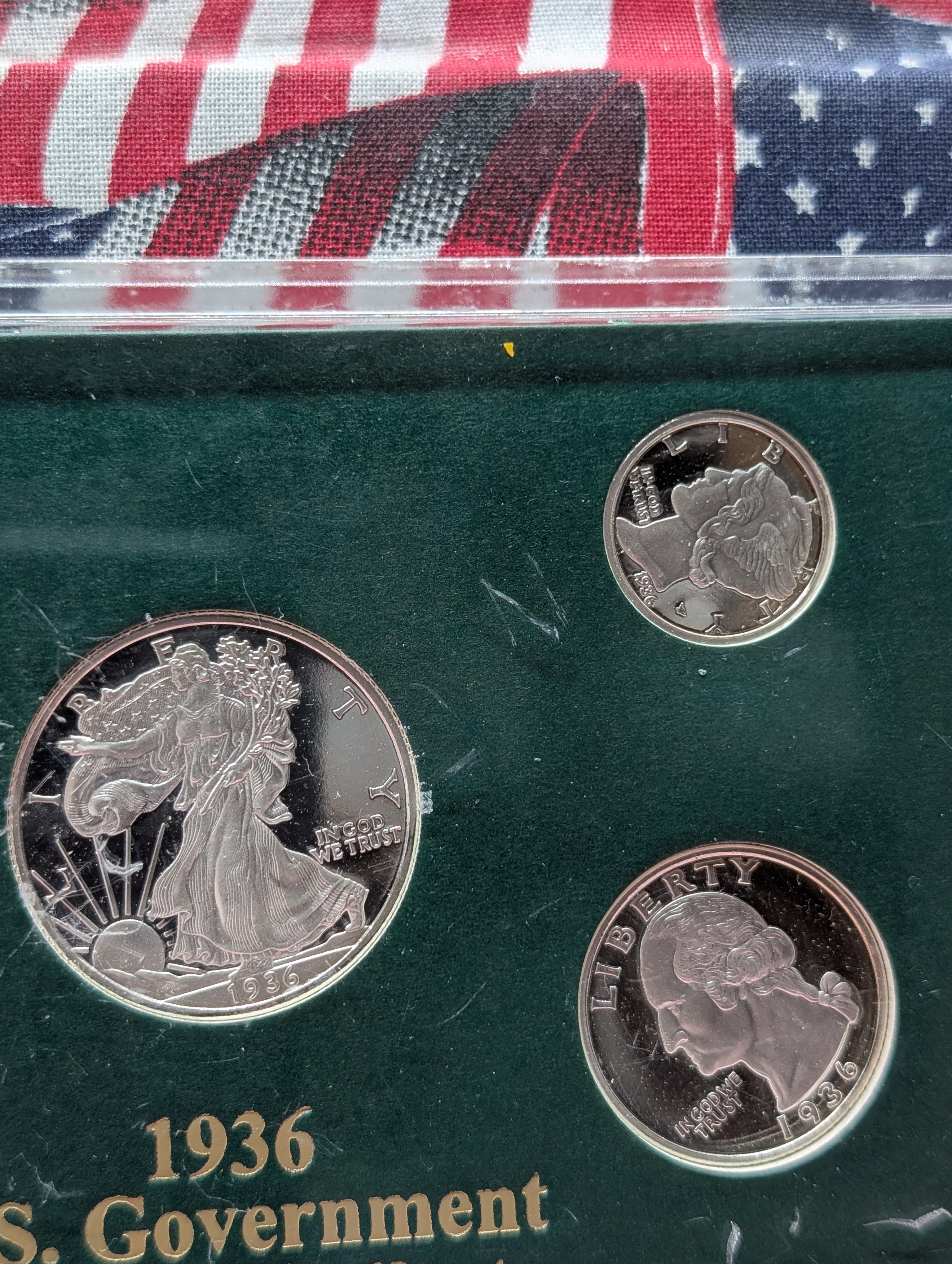 1936 U.S. Government Proof Set Tribute (Recreation Set), All Copy (Stamped)