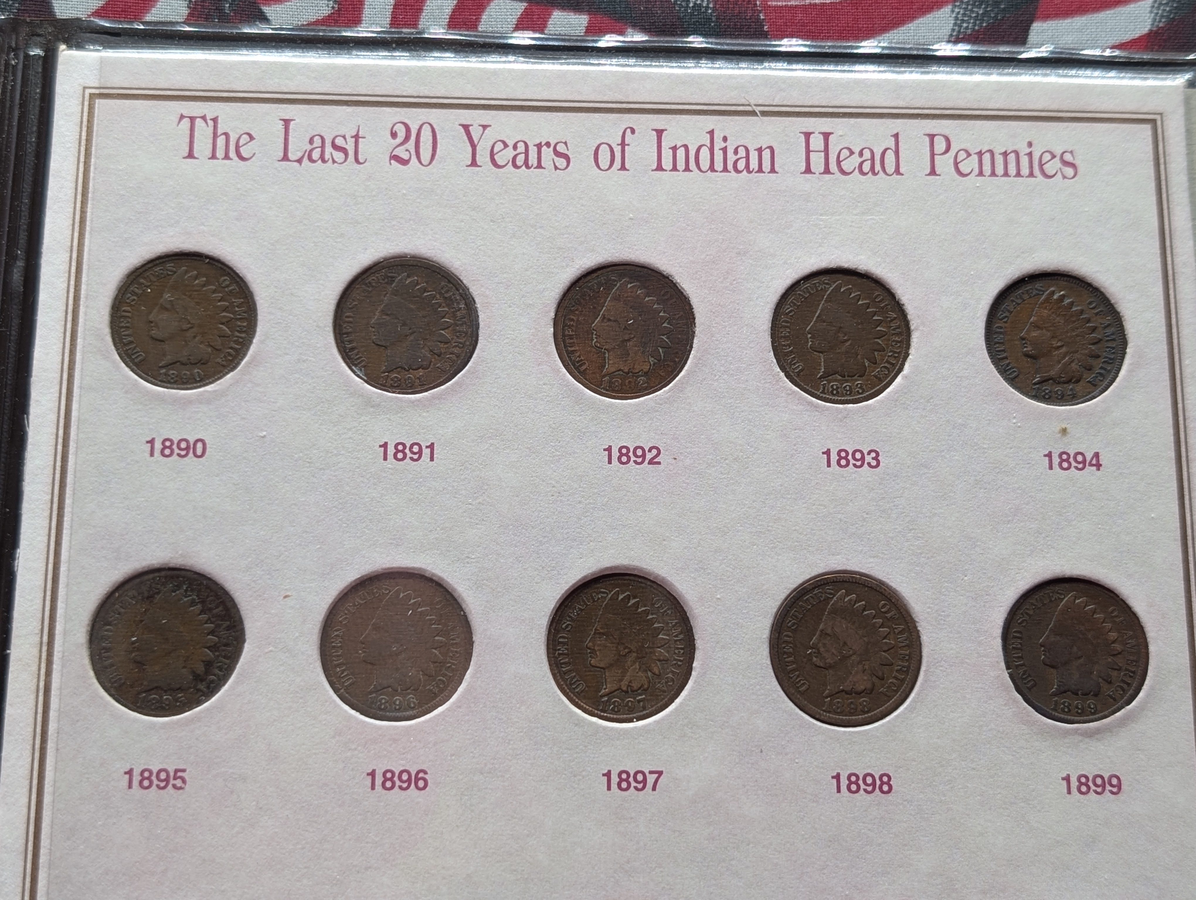 The Last 20 Years of Indian Head Pennies - Includes 1909 - 20 Coins, 1890 to 1909