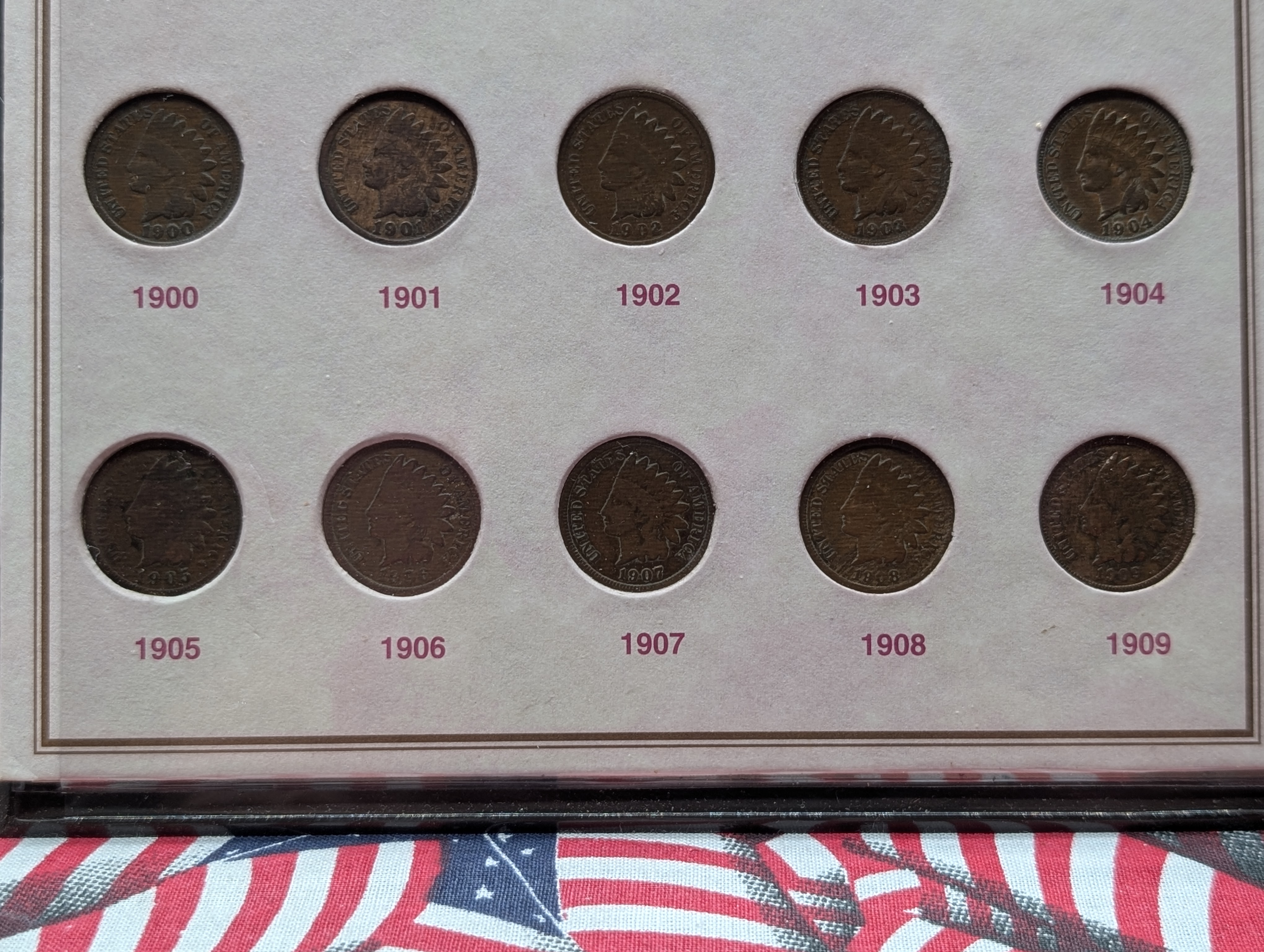 The Last 20 Years of Indian Head Pennies - Includes 1909 - 20 Coins, 1890 to 1909