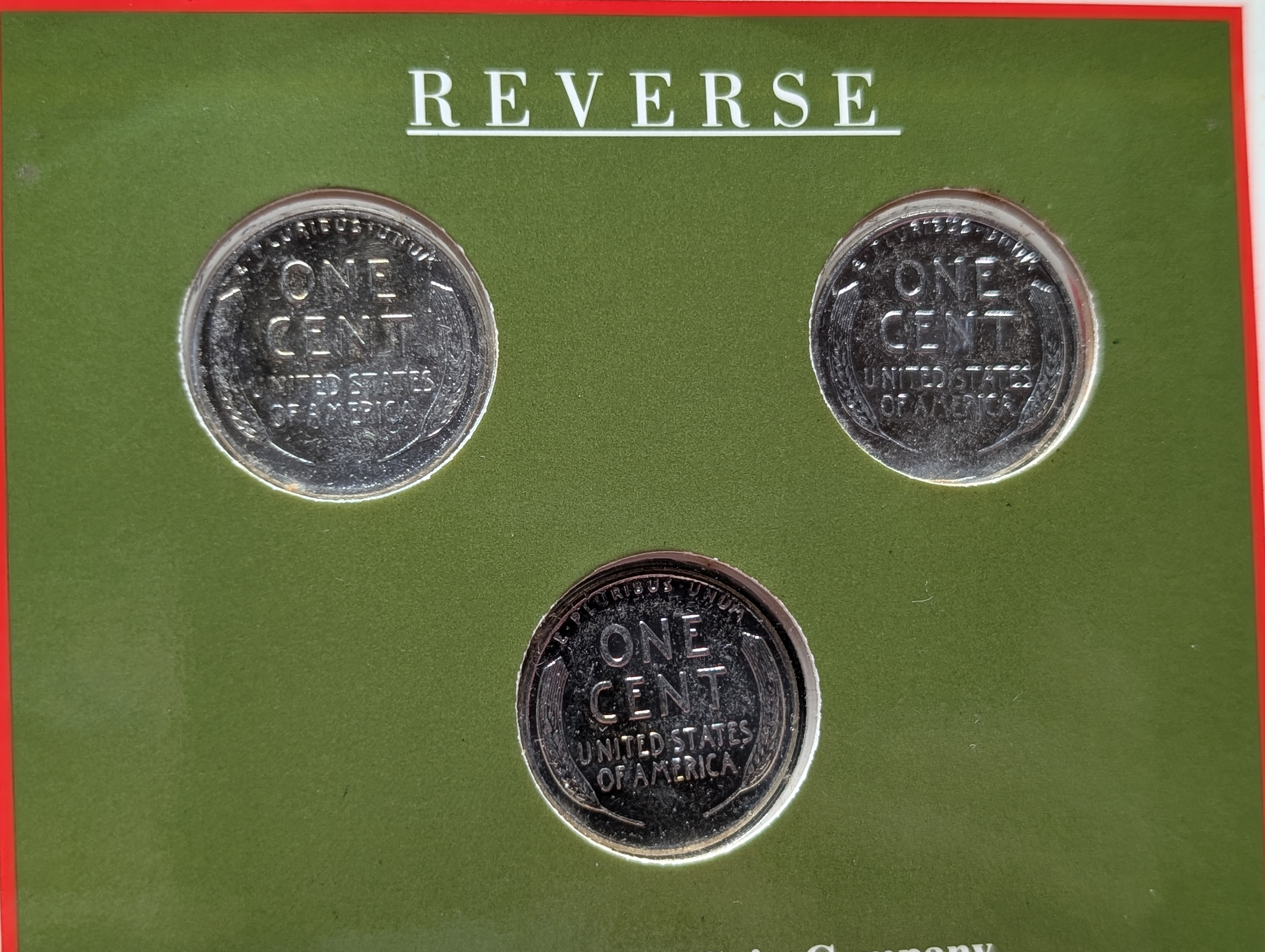 1943-P, D, & S Wartime Steel Lincoln Wheat Cents Collection - 3 Steel Pennies