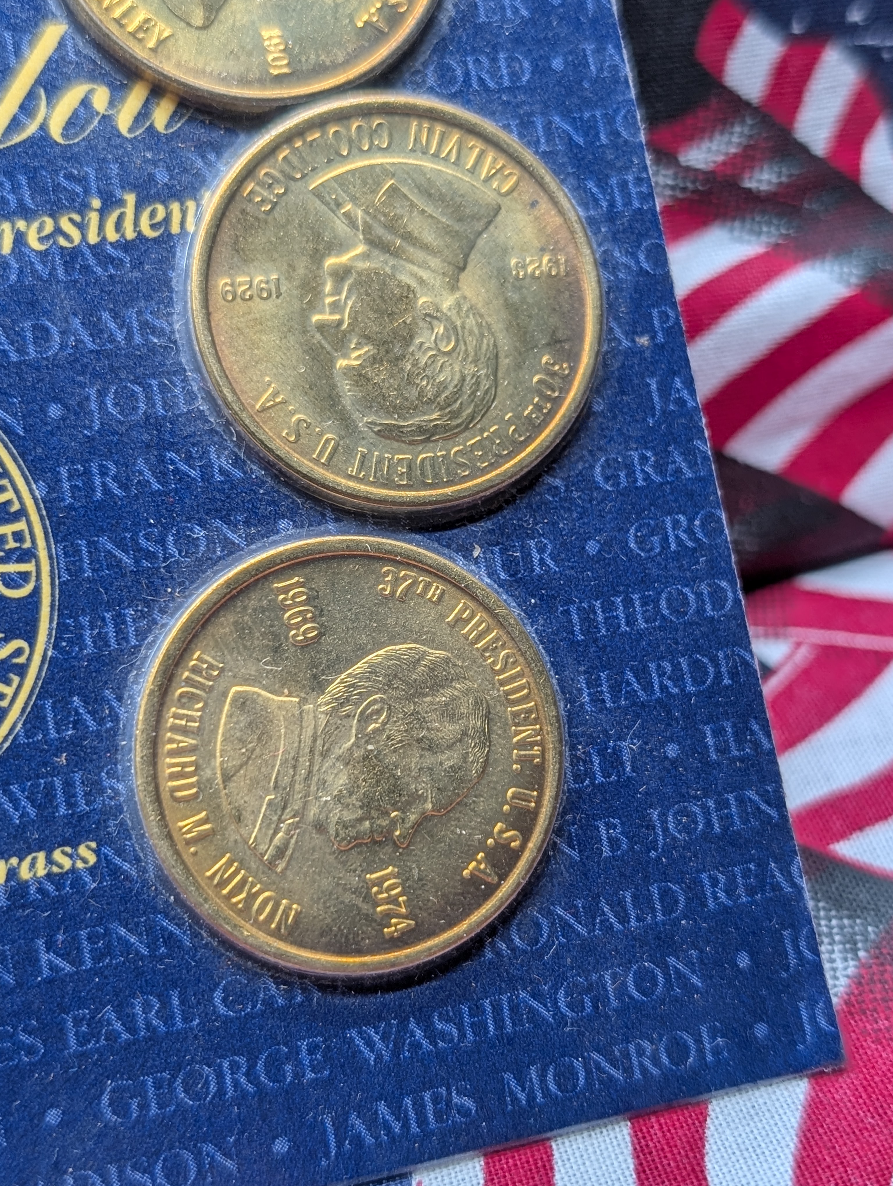 Free For You U.S. Presidential Commemorative Solid Brass Set - Seven Medals