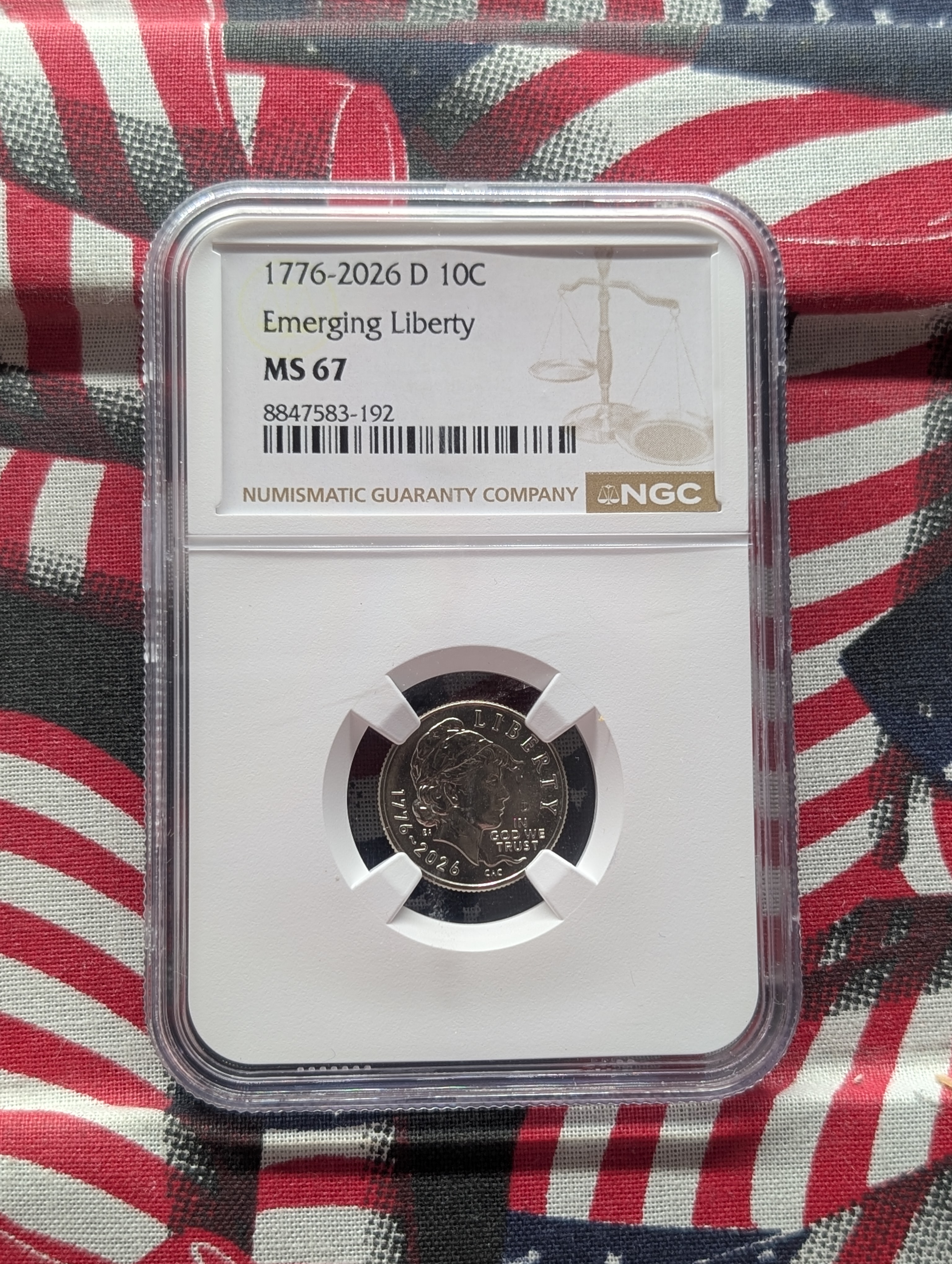 2026-D Emerging Liberty Dime NGC MS67 - Semiquincentennial Celebration
