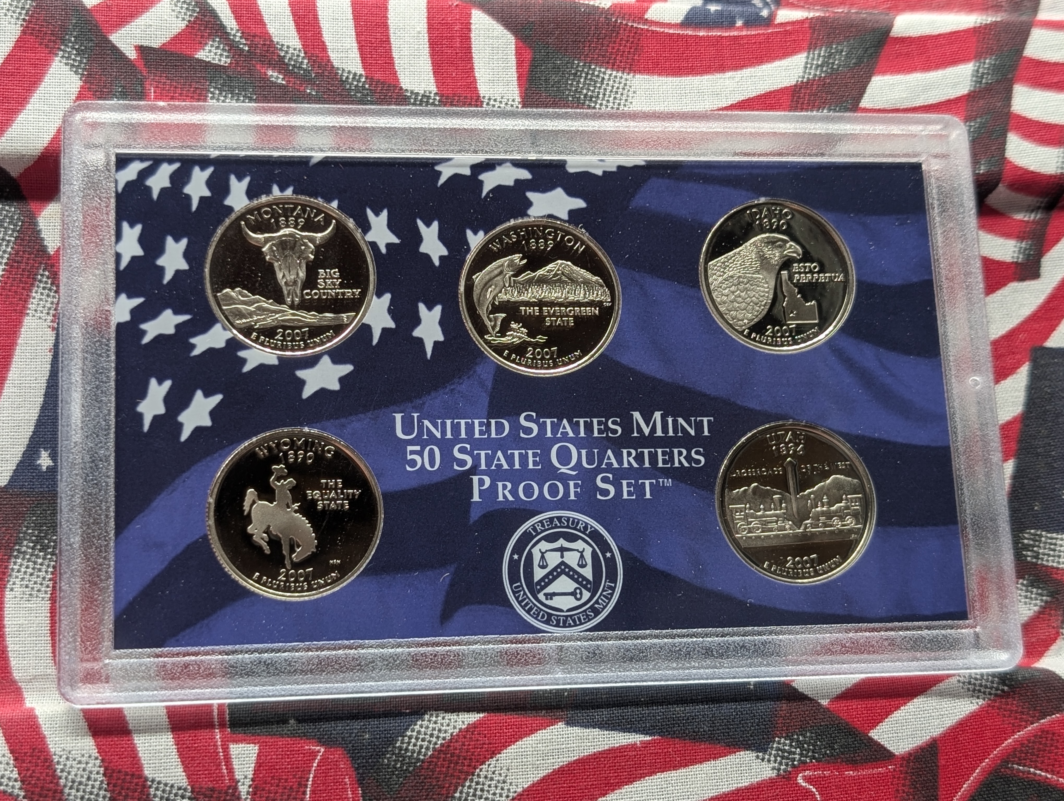 2007-S United States Mint Proof Set with State Quarters and Sacagawea Dollar in OGP w/ COA, No Presidential Dollars